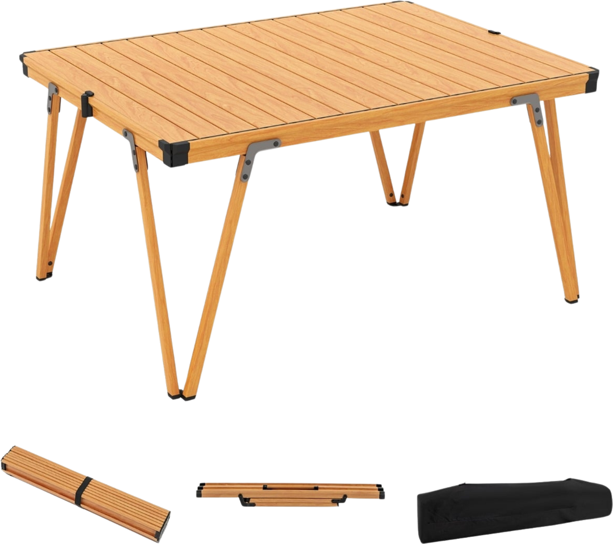 NORTHIX, Camping Table, Waterproof Top, Portable, 80kg Capacity