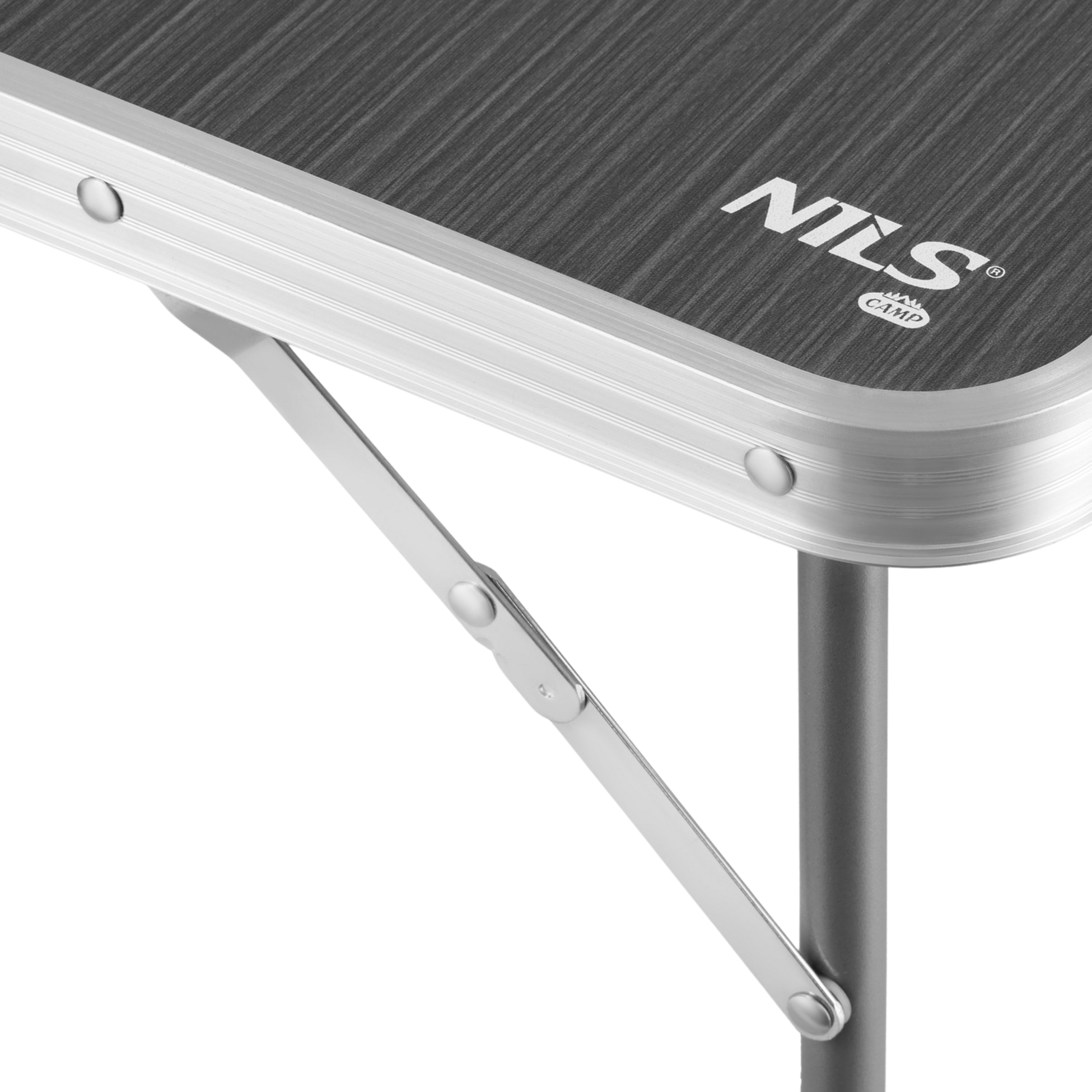 NORTHIX, Camping Table 60x40x50 Cm, Dark Grey, Portable