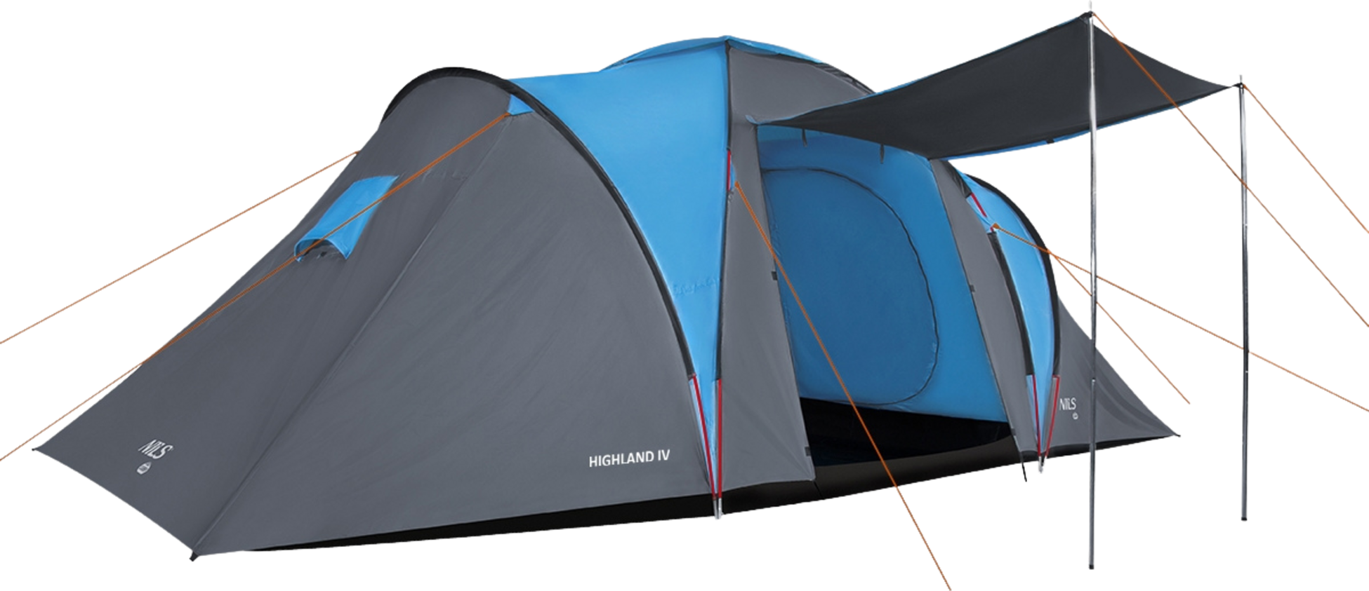 NORTHIX, Camping Tent, 4-person, Blue-gray