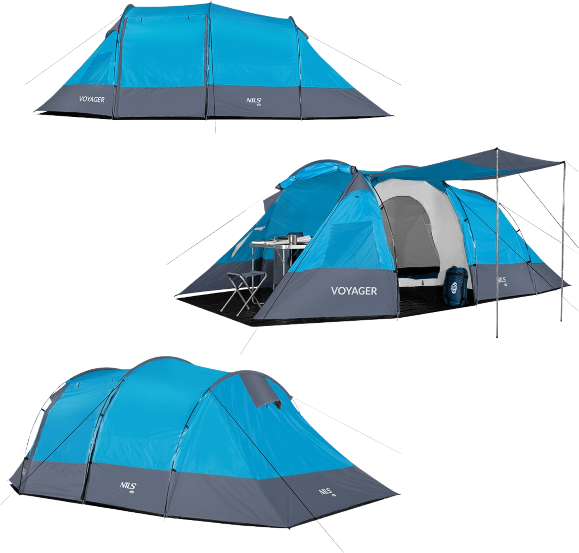 NORTHIX, Camping Tent, 4-person, Waterproof, Easy Setup