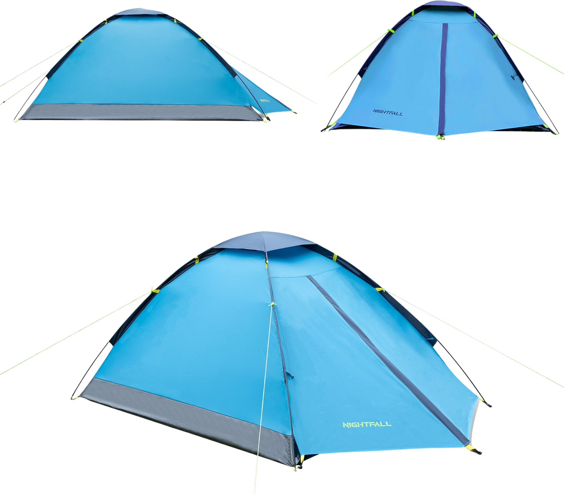 NORTHIX, Camping Tent, Blue, Nightfall, 2-person, Waterproof