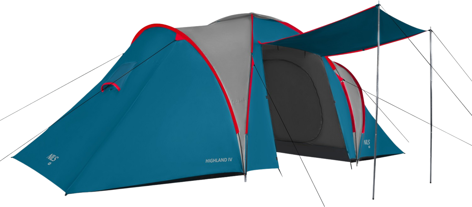 NORTHIX, Camping Tent, Blue/light Gray, 4-person