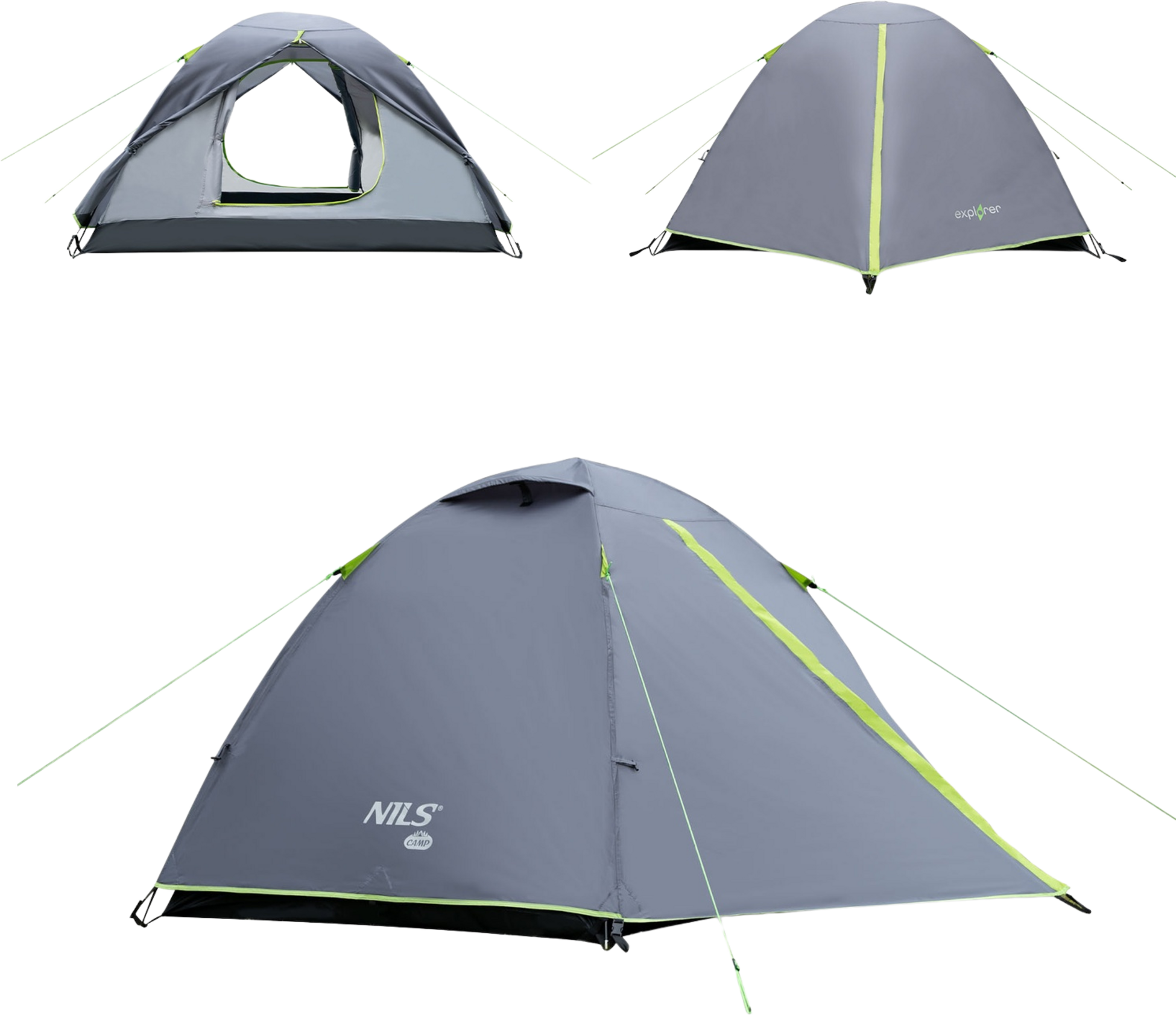 NORTHIX, Camping Tent, Dark Gray, 4-person, Waterproof