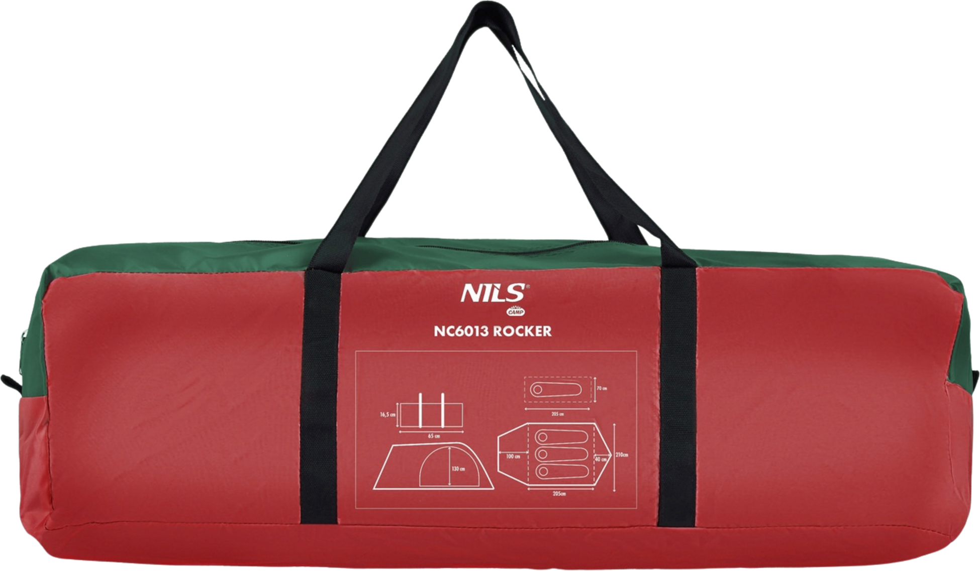 NORTHIX, Camping Tent, Green-red, 2-person, Lightweight