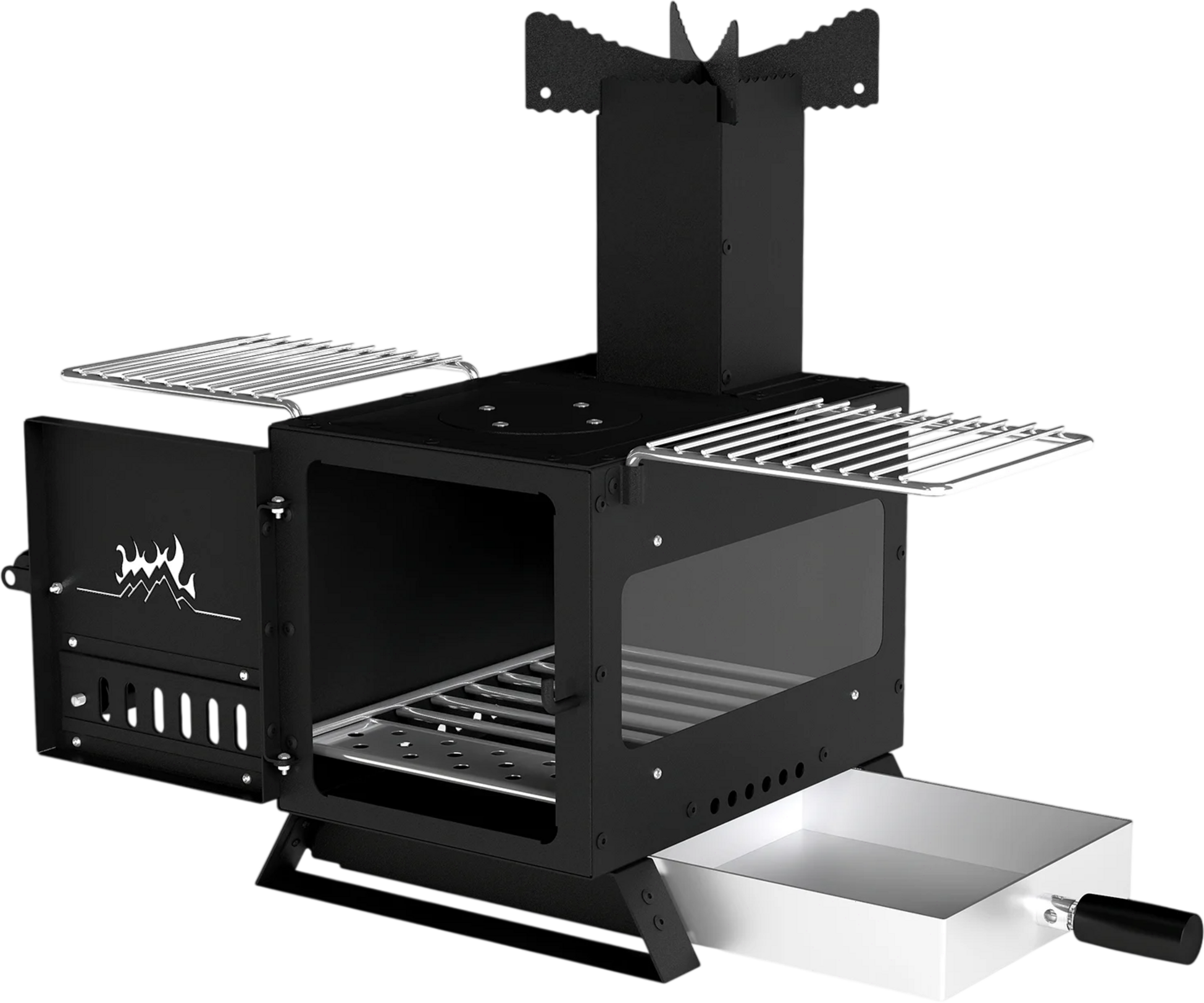 NORTHIX, Camping Wood Stove With Pot Stand  Oven Pan