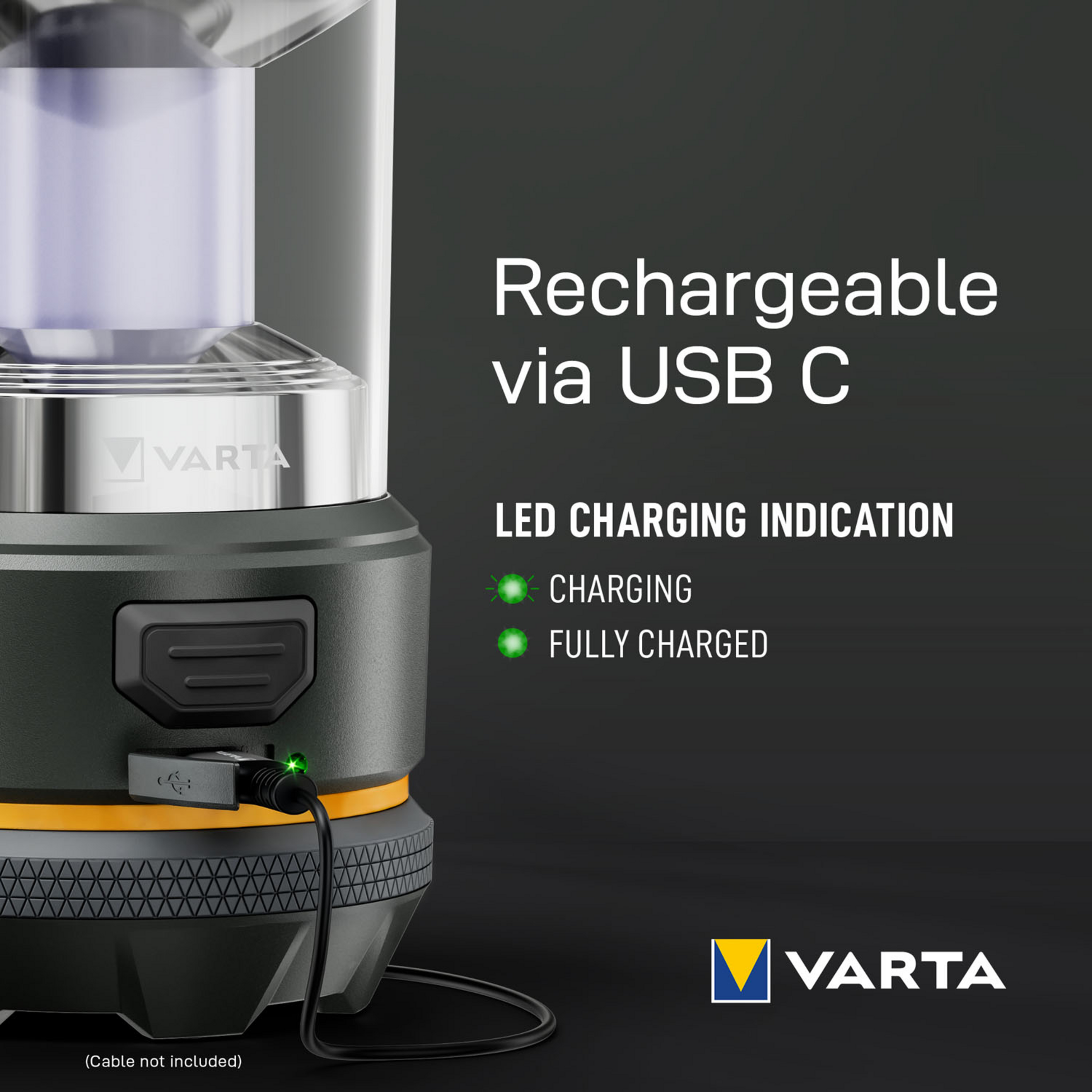 VARTA, Campinglykta Uppladdningsbar Outdoor Sports Lantern L20r