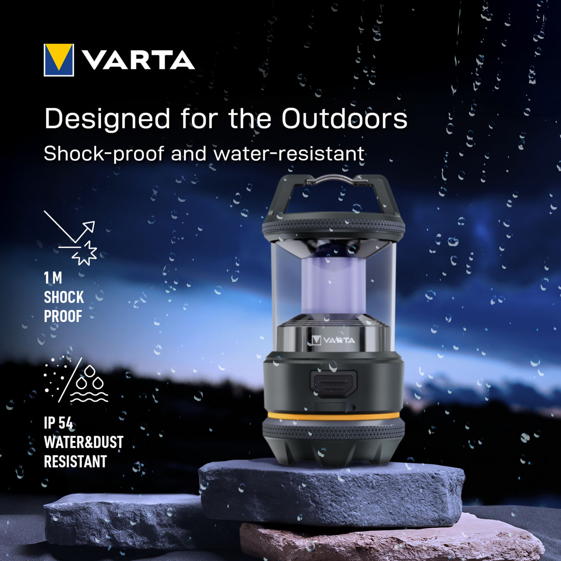 VARTA, Campinglykta Uppladdningsbar Outdoor Sports Lantern L20r