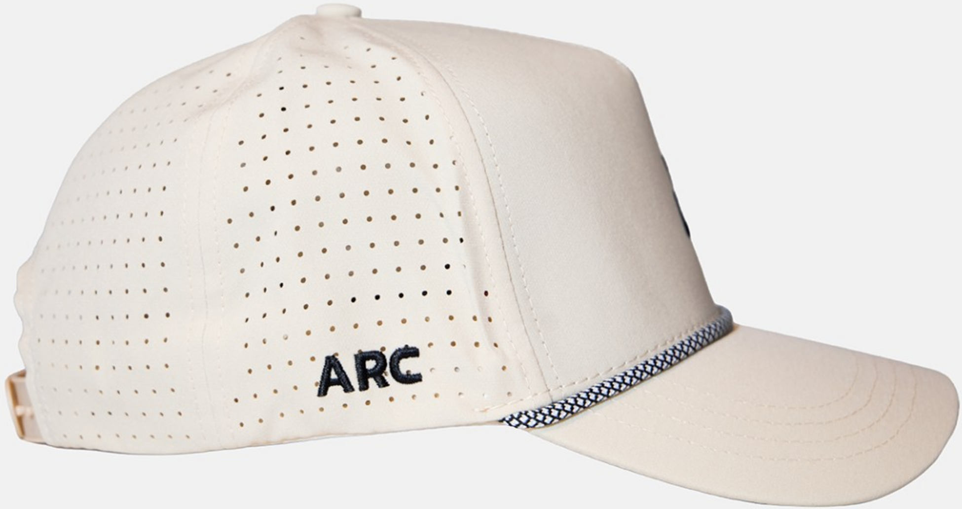 KOSA, Cap With Arc Embroidery Beige