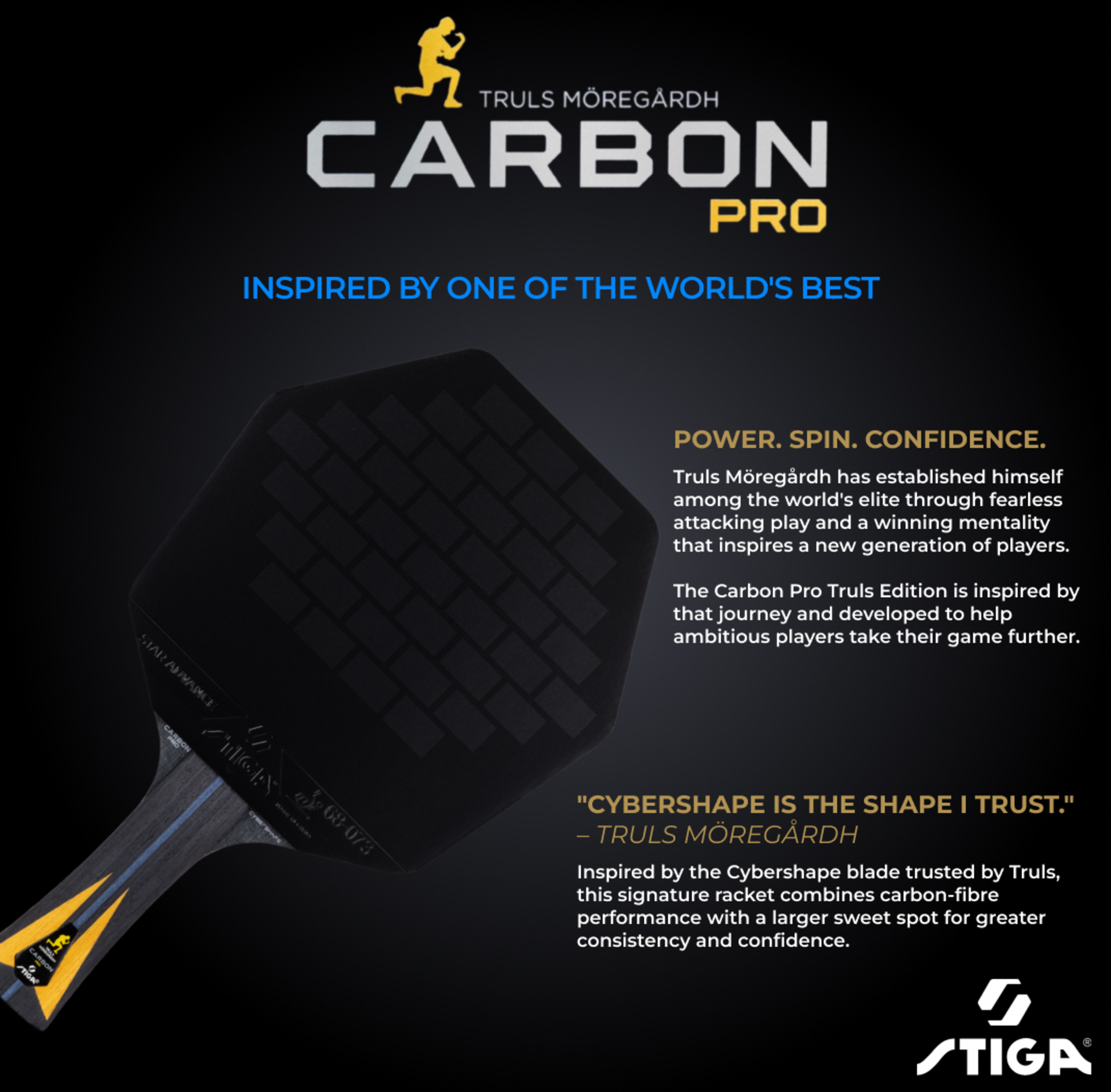 STIGA, Carbon Pro Truls Edition Cybershape