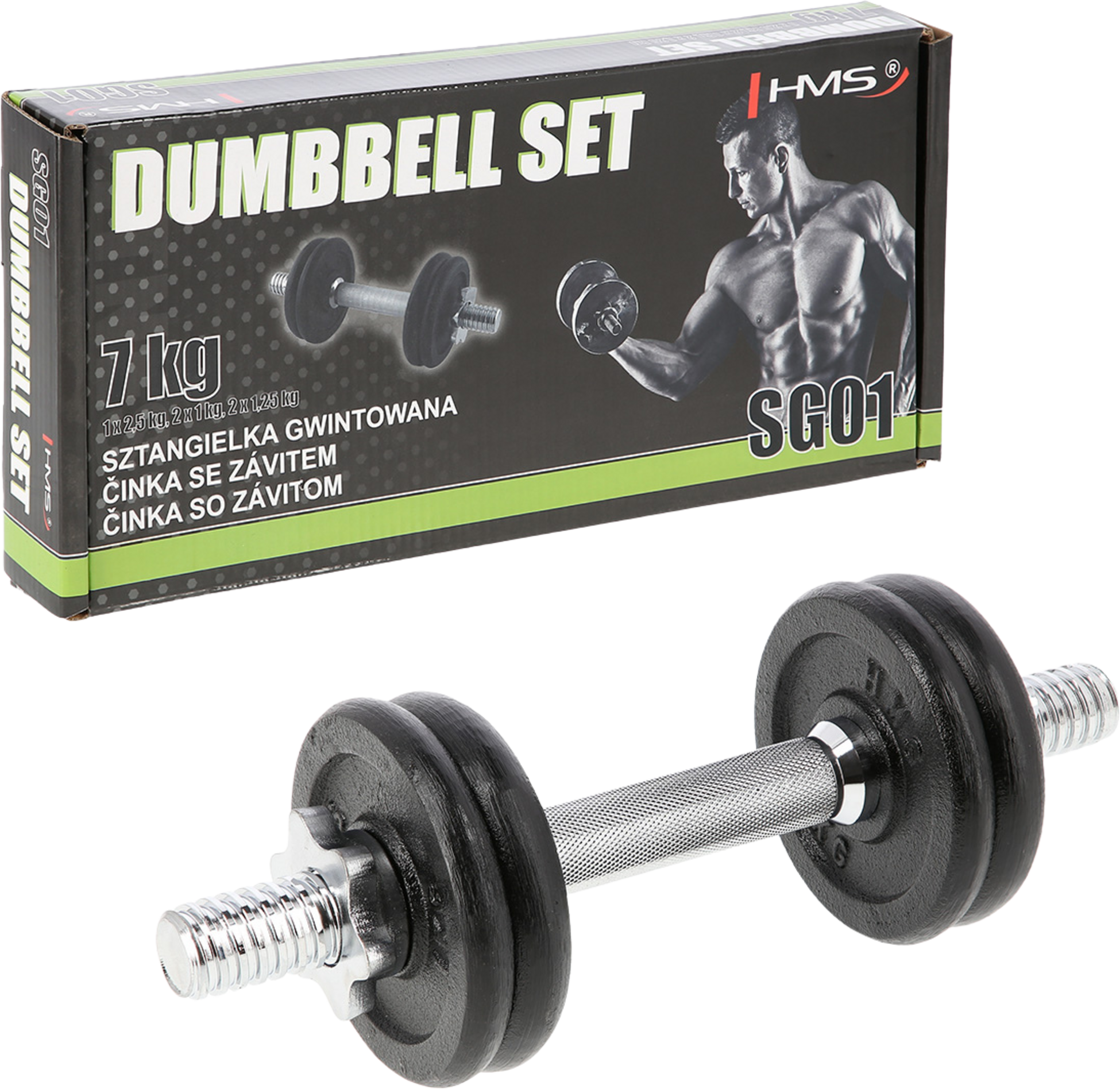 NORTHIX, Cast Iron Dumbbell, 7 Kg