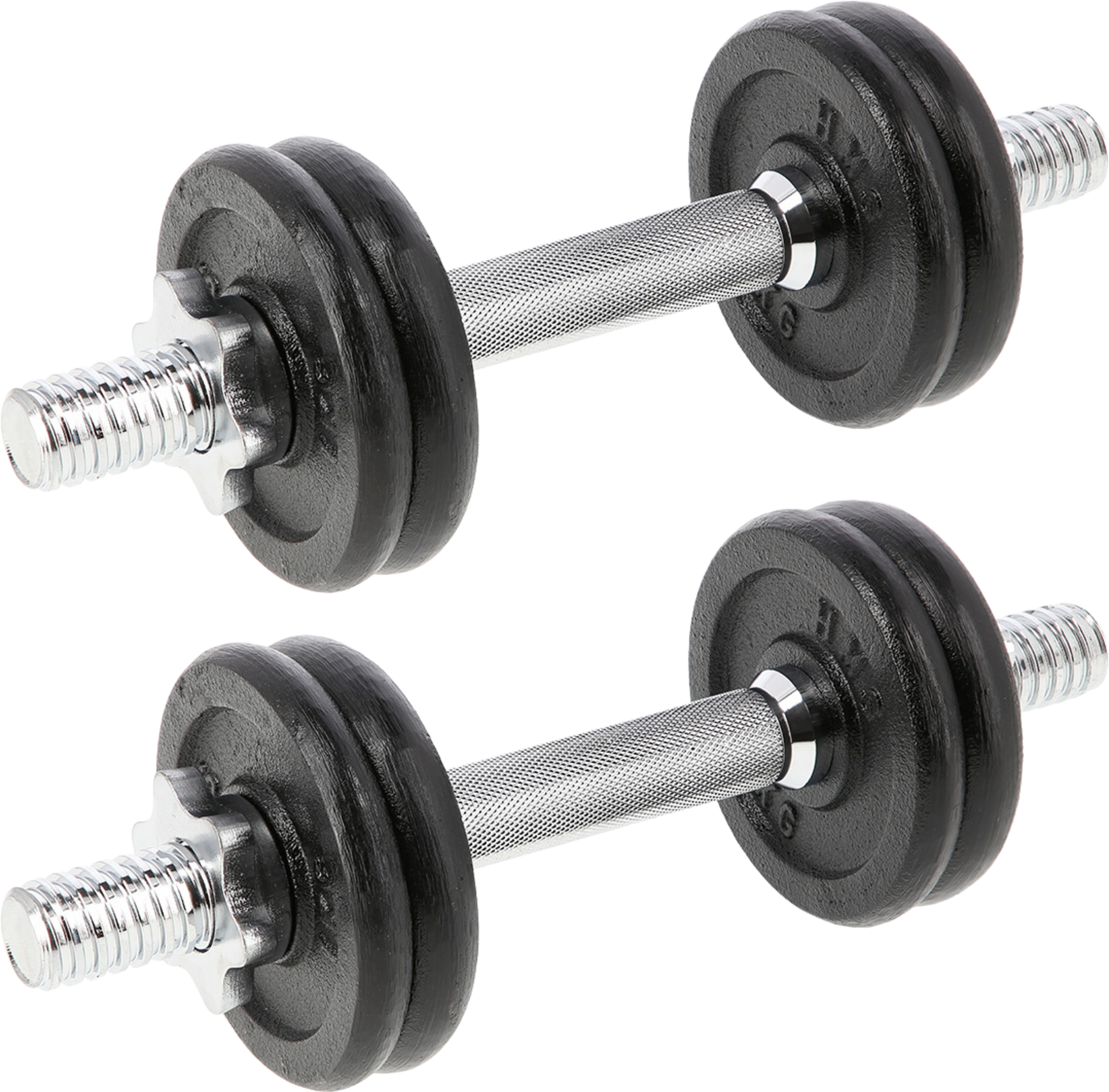 NORTHIX, Cast Iron Dumbbells, 2x7kg, Set Of 2
