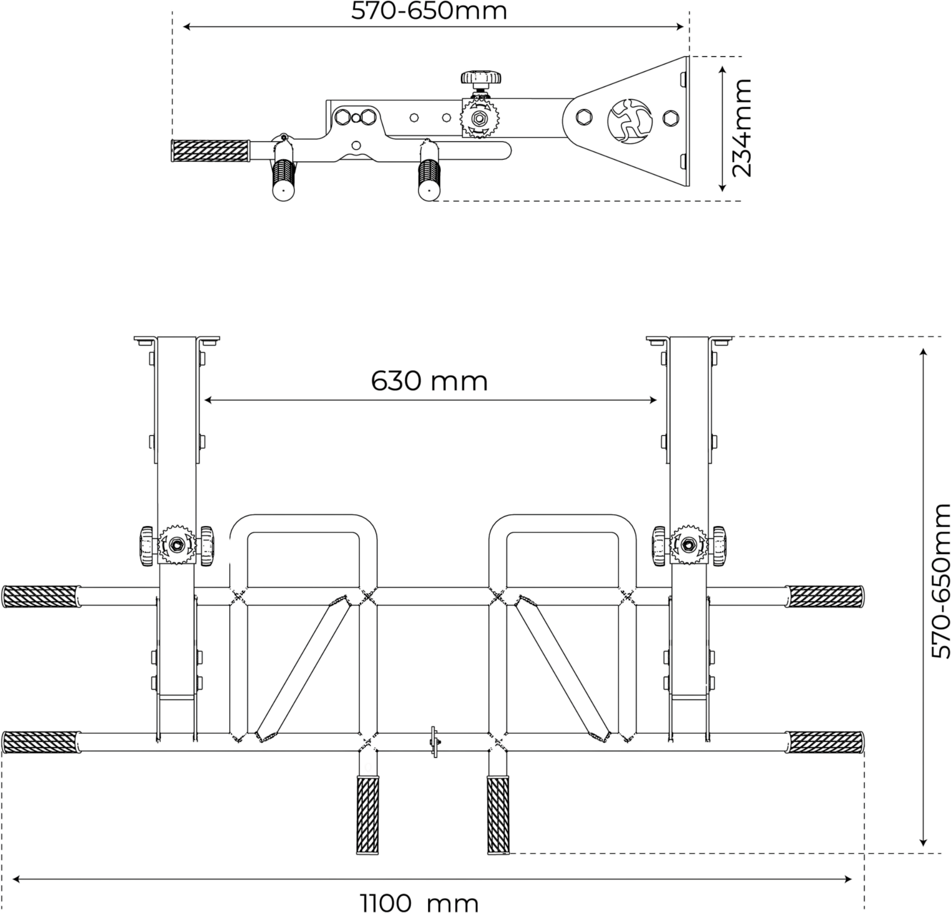 K-SPORT, Ceiling Mounted Pull Up Bar