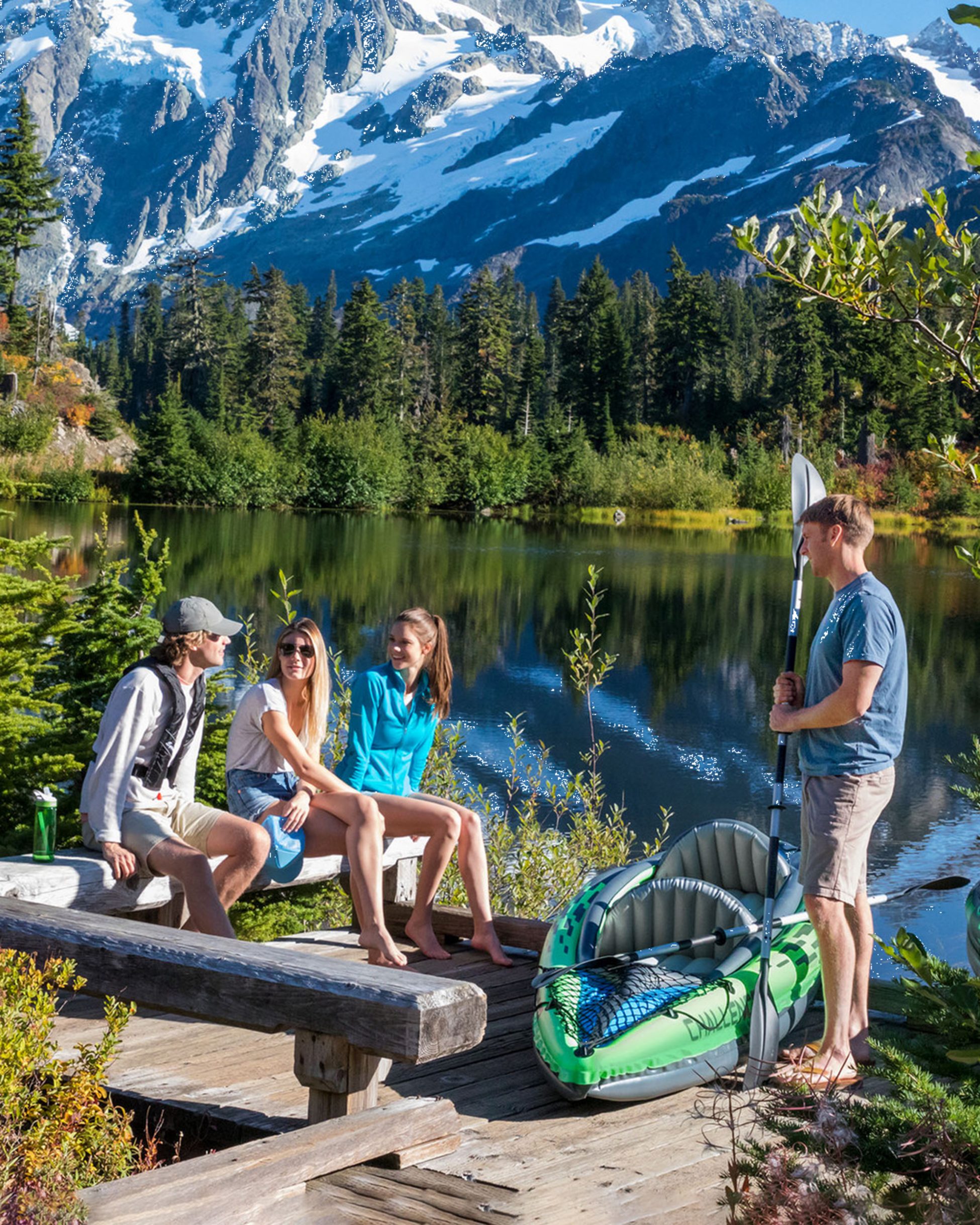 INTEX, Challenger K2 Inflatable Kayak For 2 People, Oars, Pump, Cover, Intex 68306