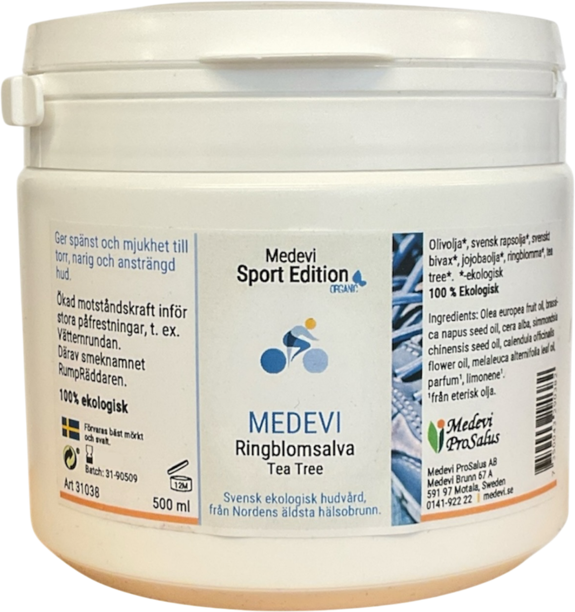 MEDEVI, Chamoiscreme Ringblomsalva Tea Tree, mot skav, 500ml