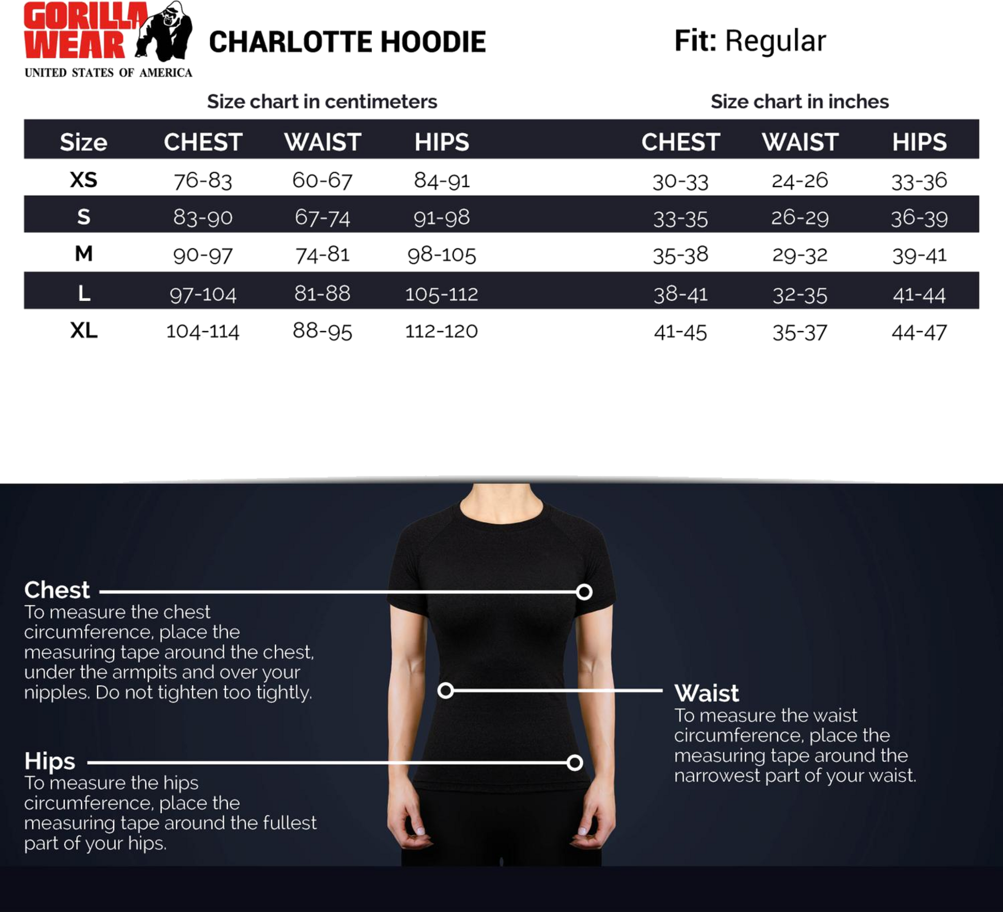 GORILLA WEAR, Charlotte Hoodie