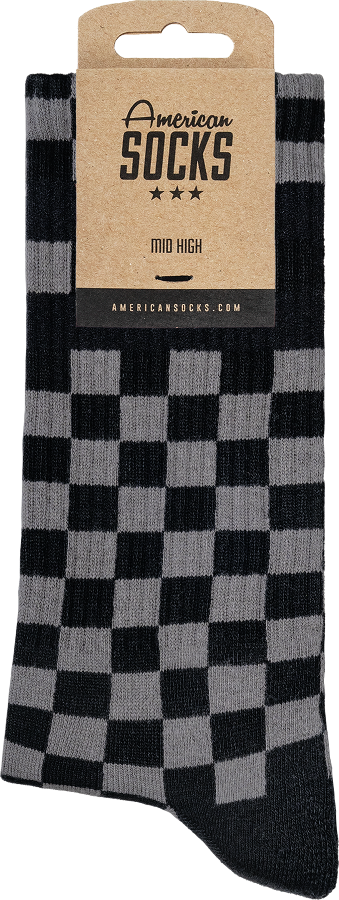 AMERICAN SOCKS, Checkerboard B/g - Mid High