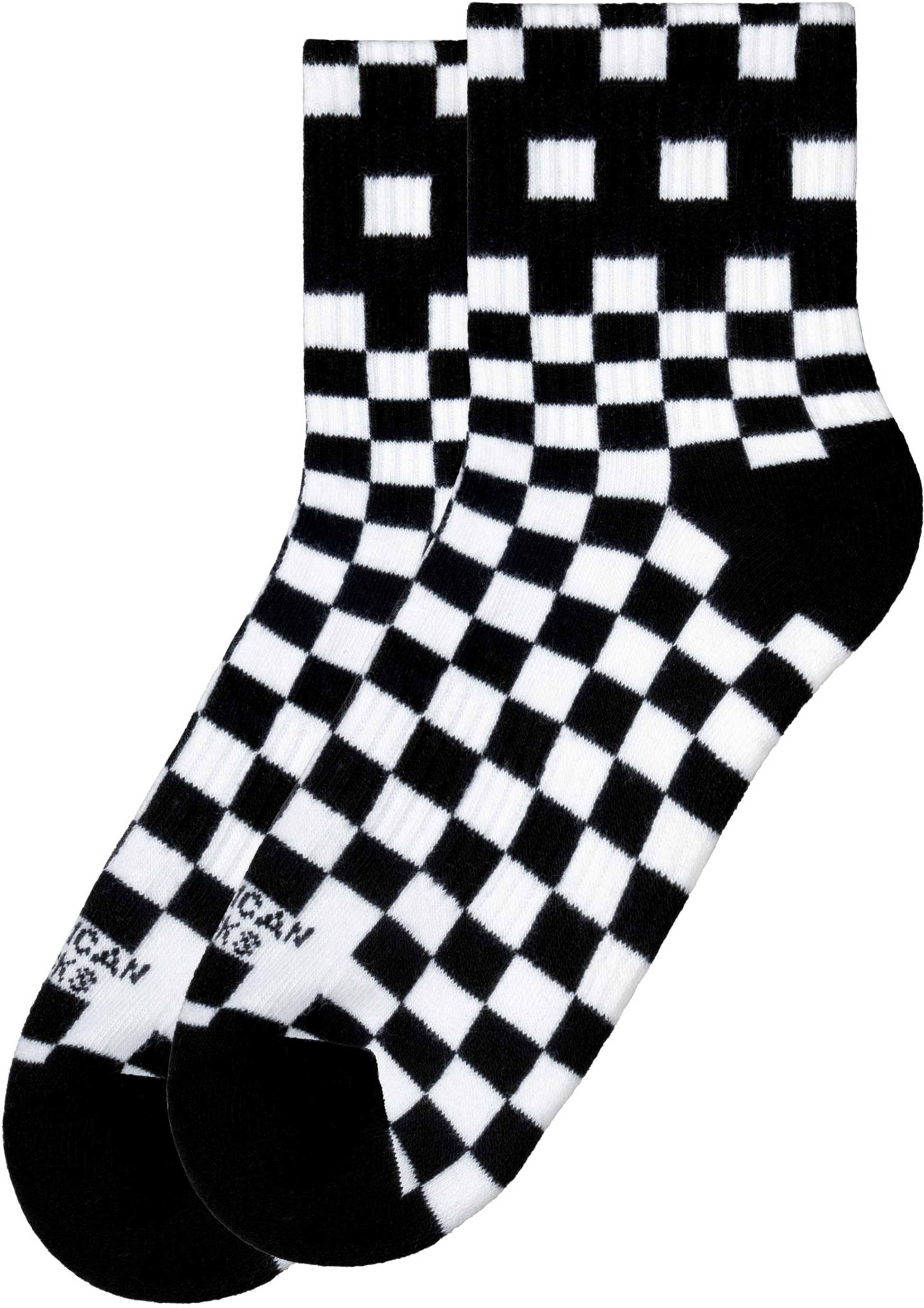 AMERICAN SOCKS, Checkerboard B/w - Ankle High