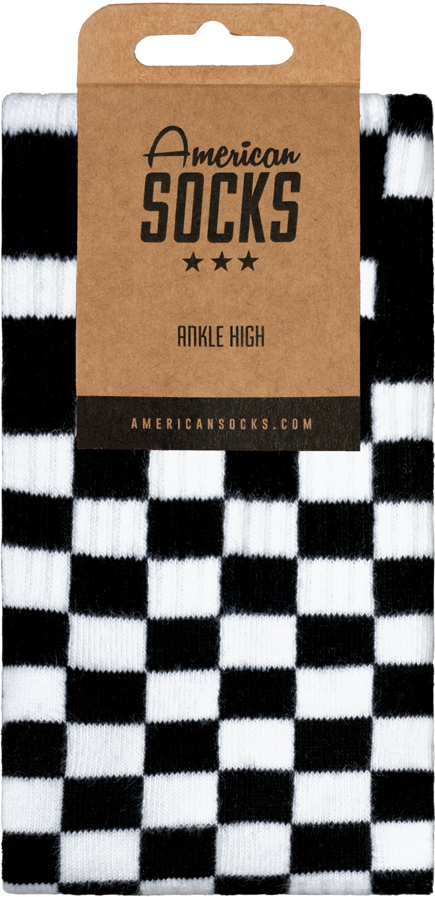 AMERICAN SOCKS, Checkerboard B/w - Ankle High