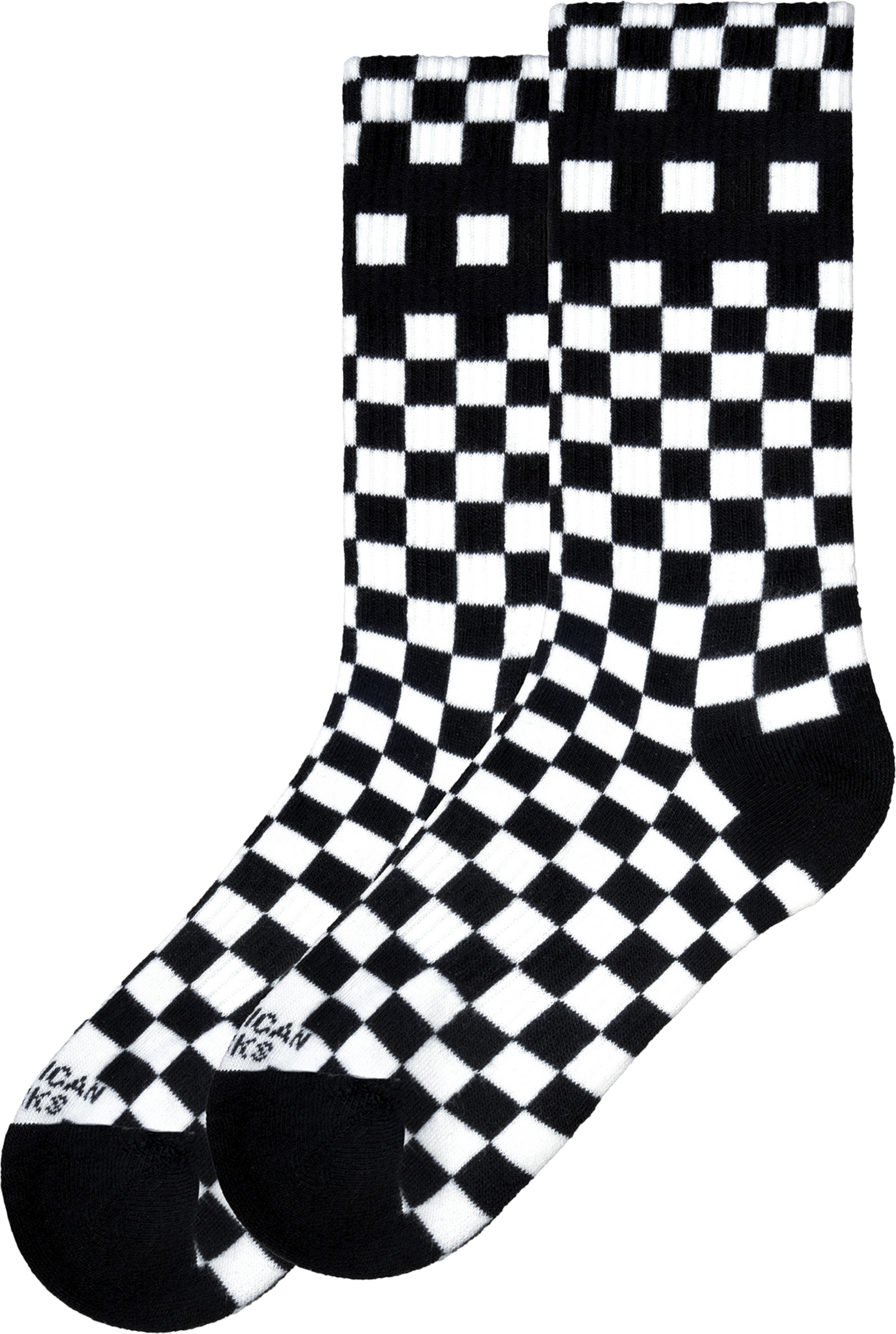 AMERICAN SOCKS, Checkerboard B/w - Mid High