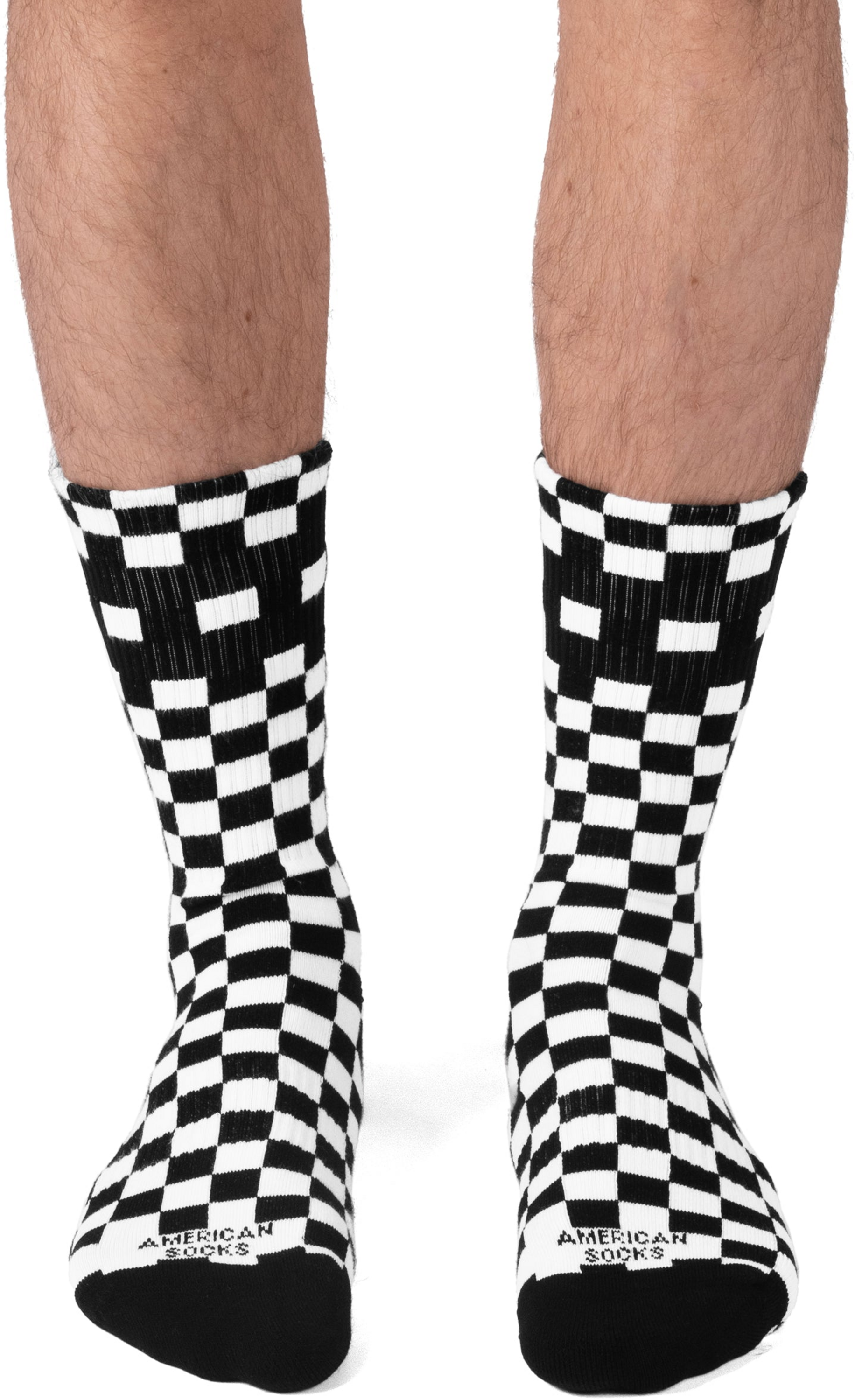 AMERICAN SOCKS, Checkerboard B/w - Mid High
