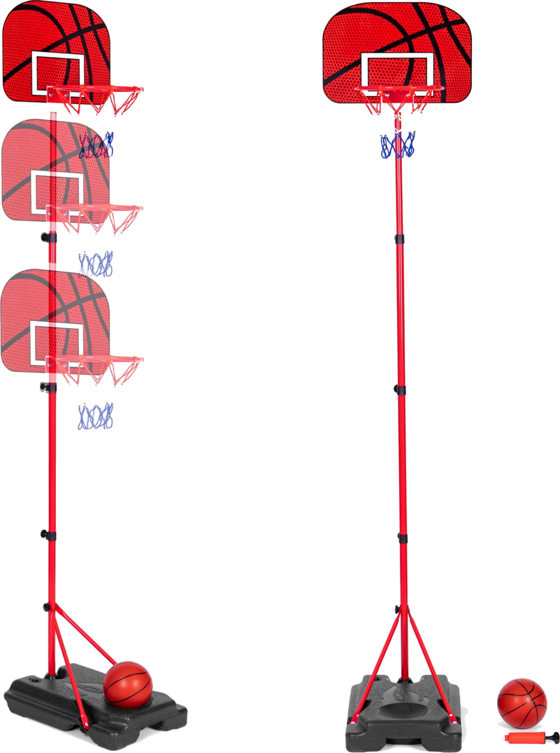 B2X, Children's Basketball Hoop, Adjustable Height, Ball Pump