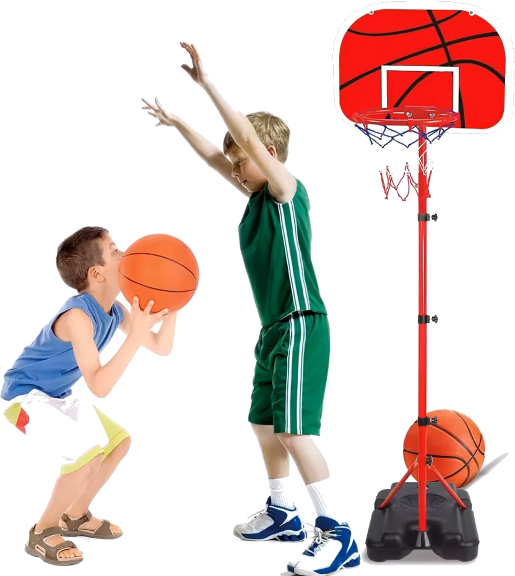 B2X, Children's Basketball Hoop, Adjustable Height, Ball Pump