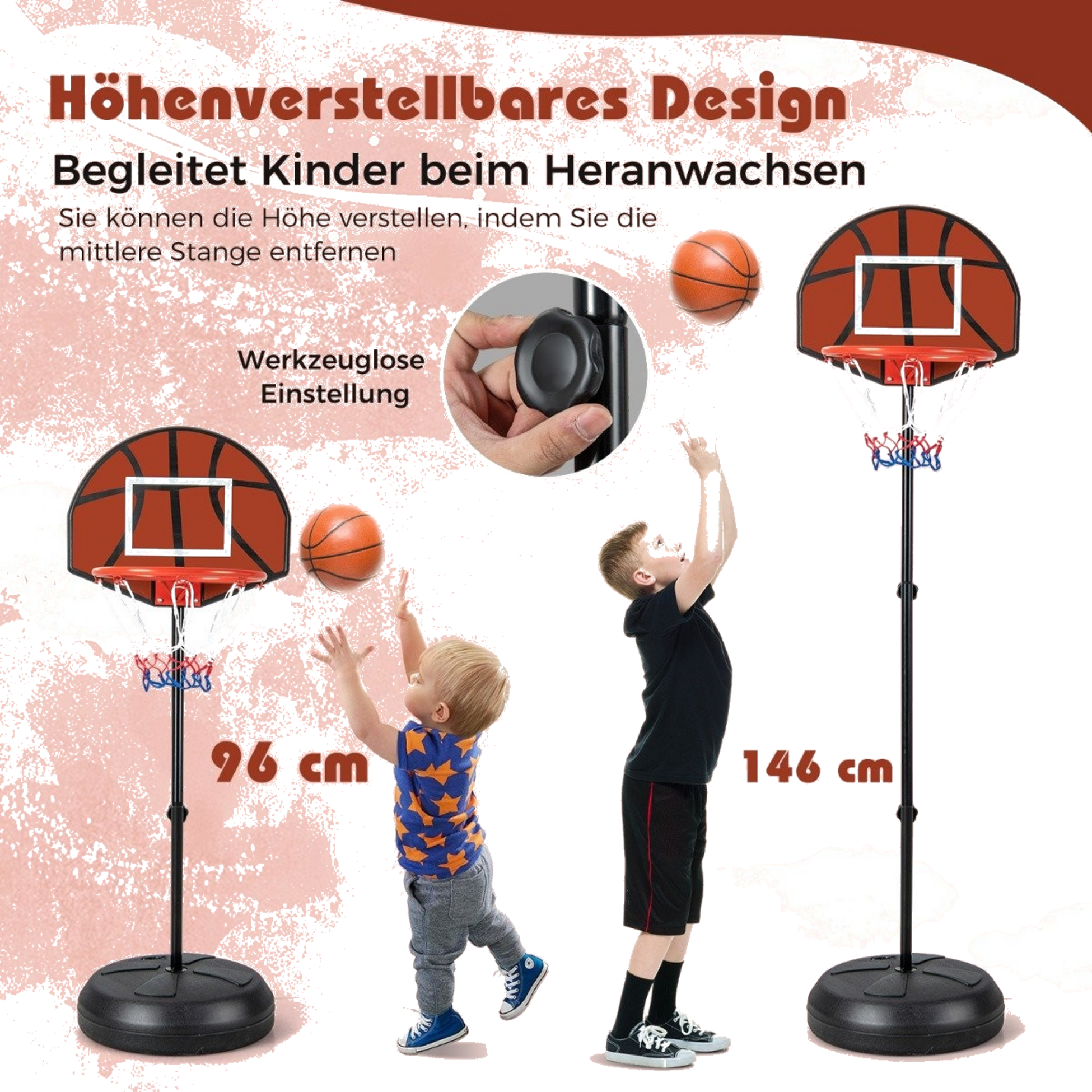 B2X, Children's Basketball Hoop With Dartboard  6 Darts Basketball Stand Black