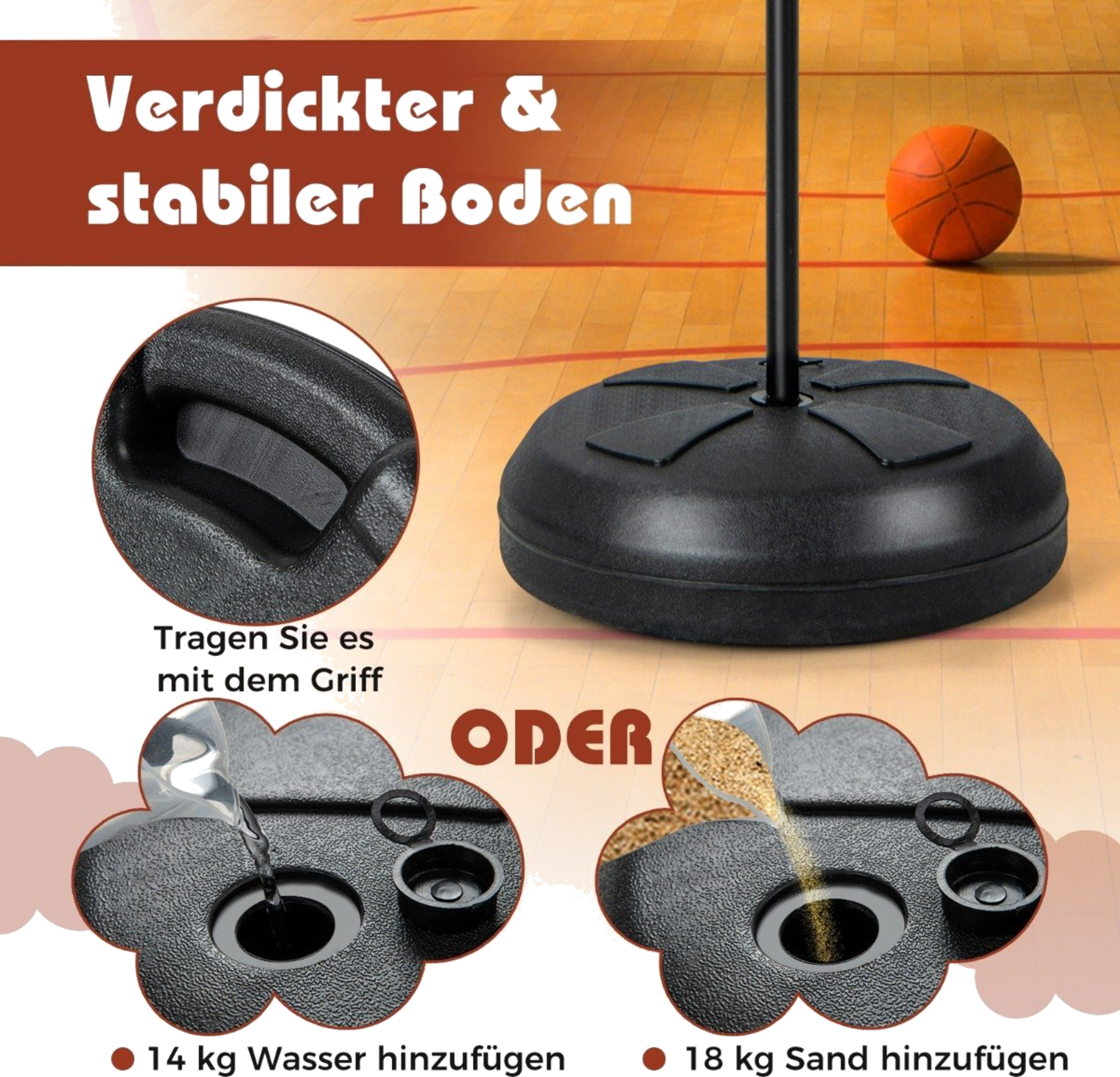 B2X, Children's Basketball Hoop With Dartboard  6 Darts Basketball Stand Black