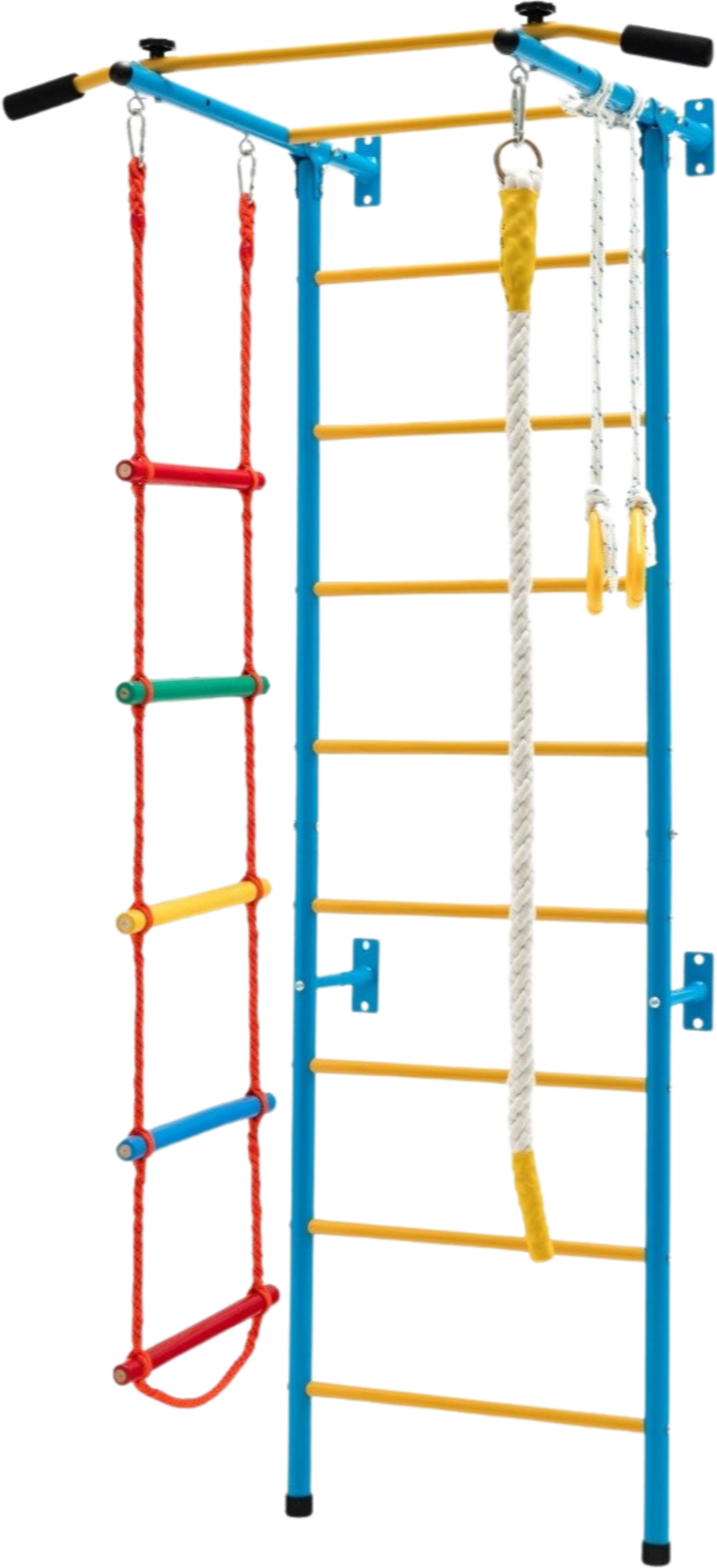 B2X, Children's Climbing Wall Home Sports Equipment For Children Up To 100 Kg 107 X 83 X 223 Cm Blue And