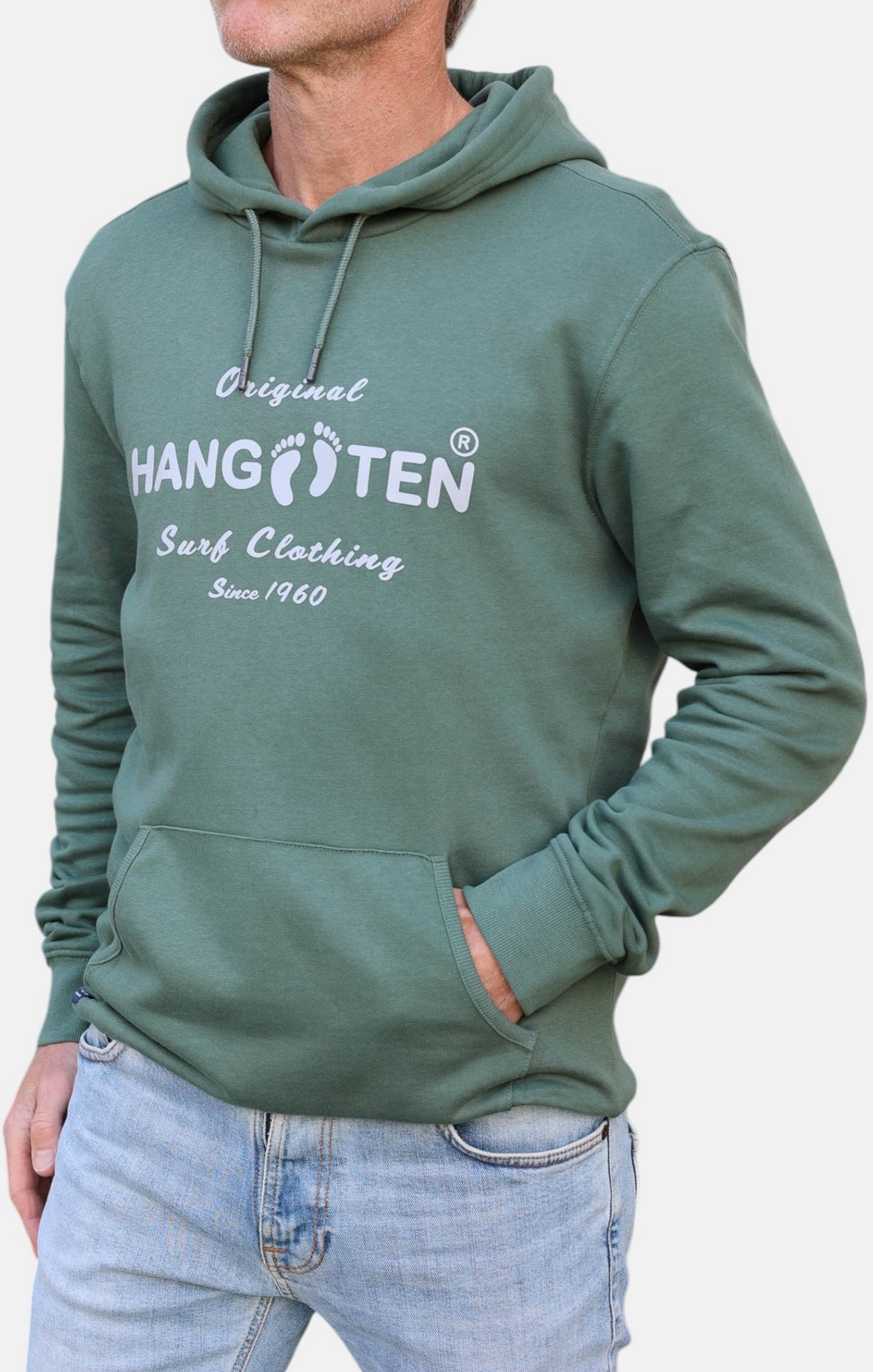 HANG TEN, Classic Logo Organic Cotton Hoodie