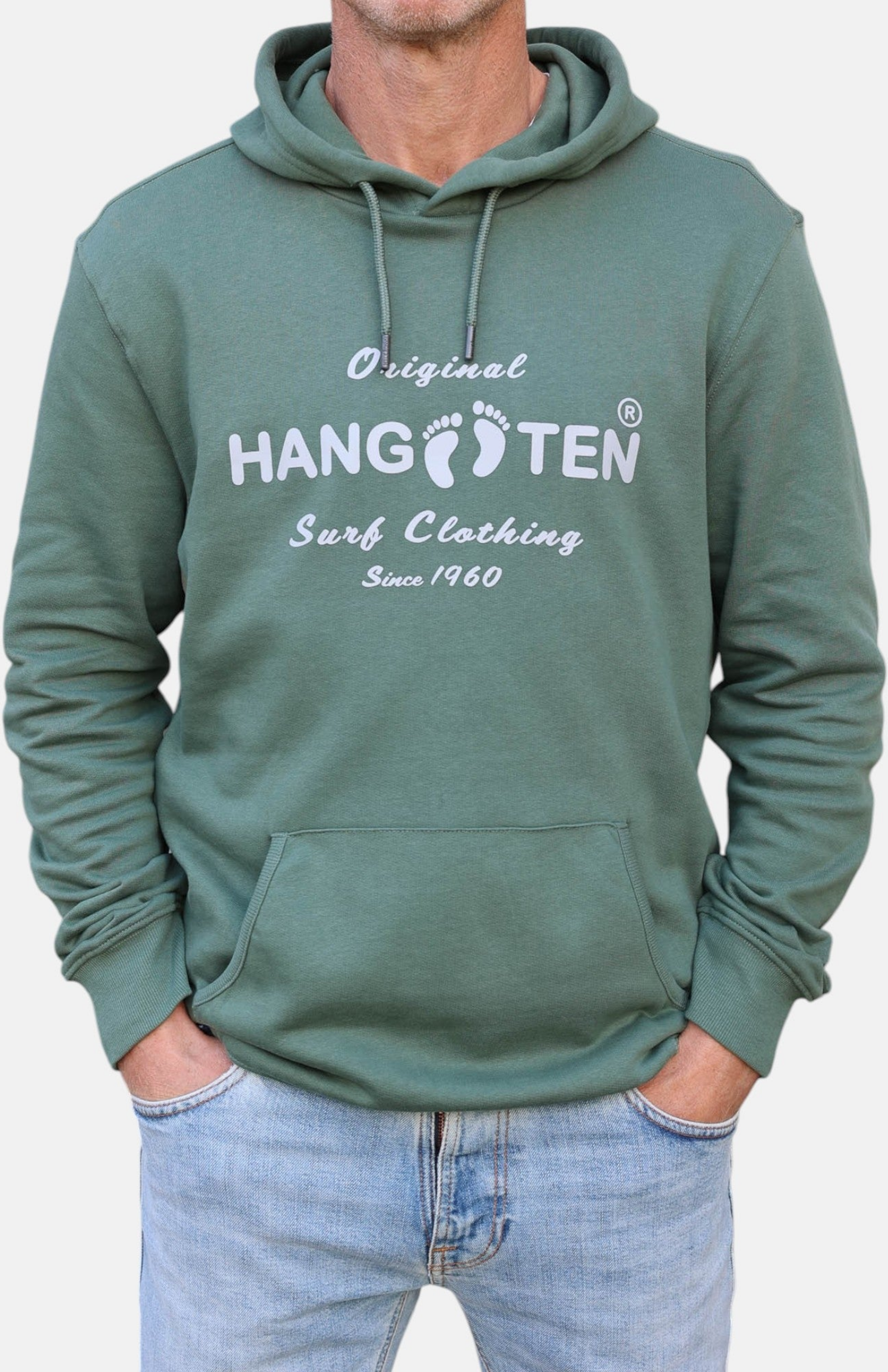 HANG TEN, Classic Logo Organic Cotton Hoodie
