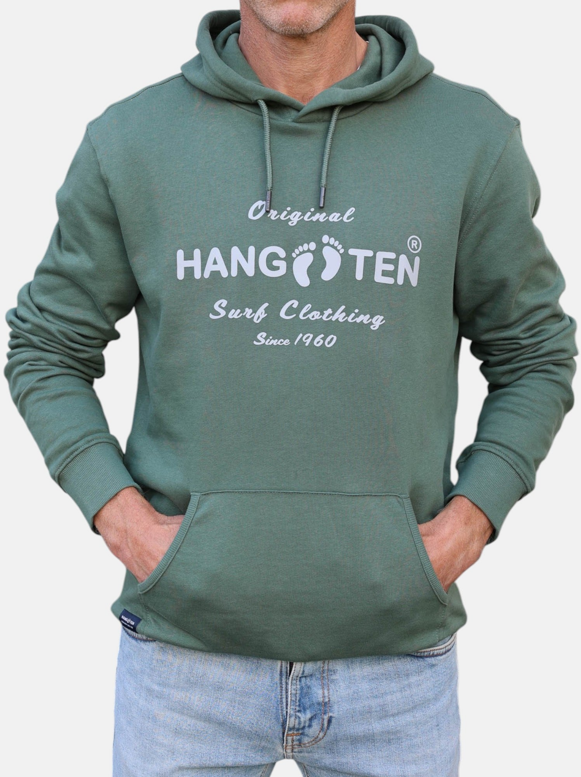 HANG TEN, Classic Logo Organic Cotton Hoodie