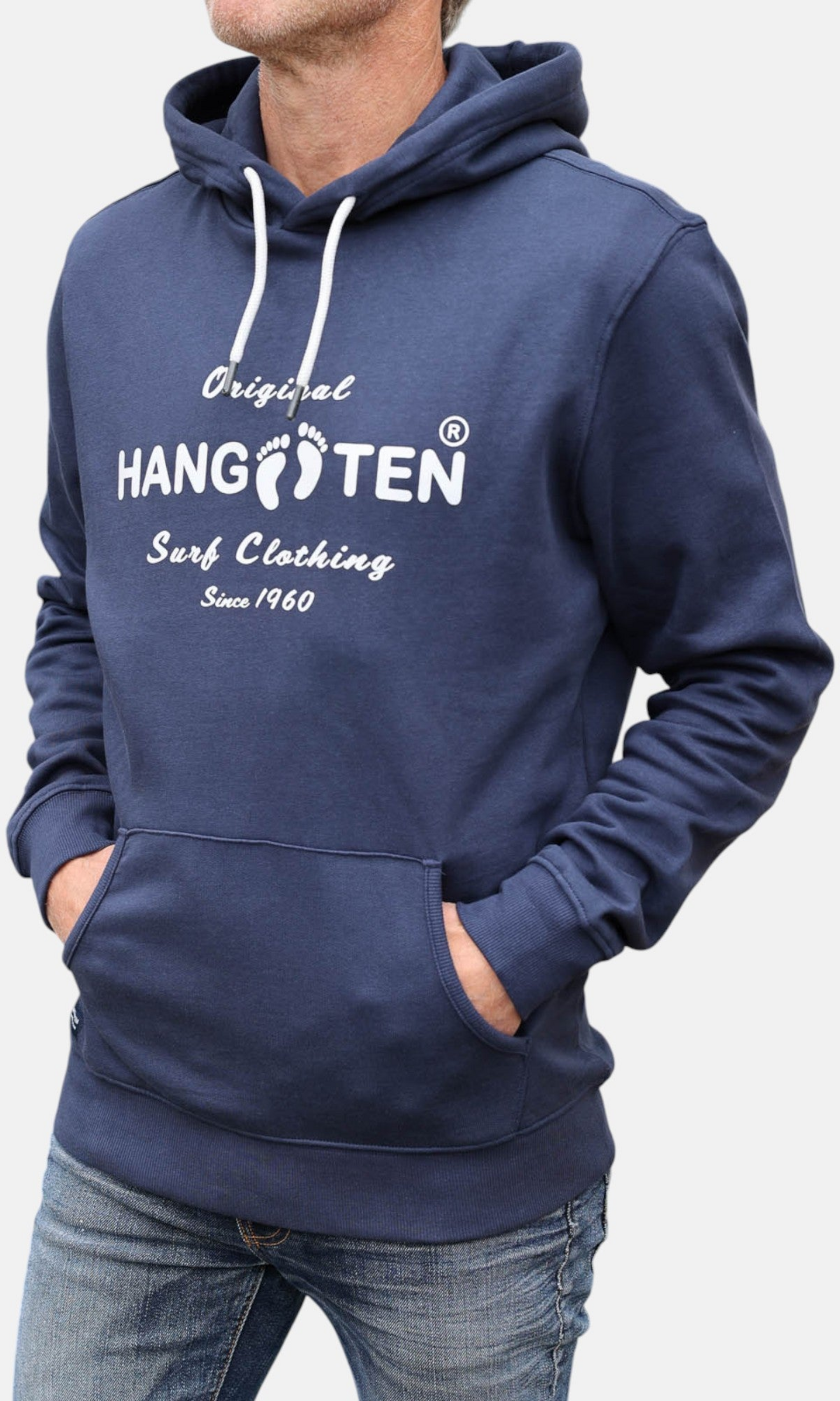 HANG TEN, Classic Logo Organic Cotton Hoodie