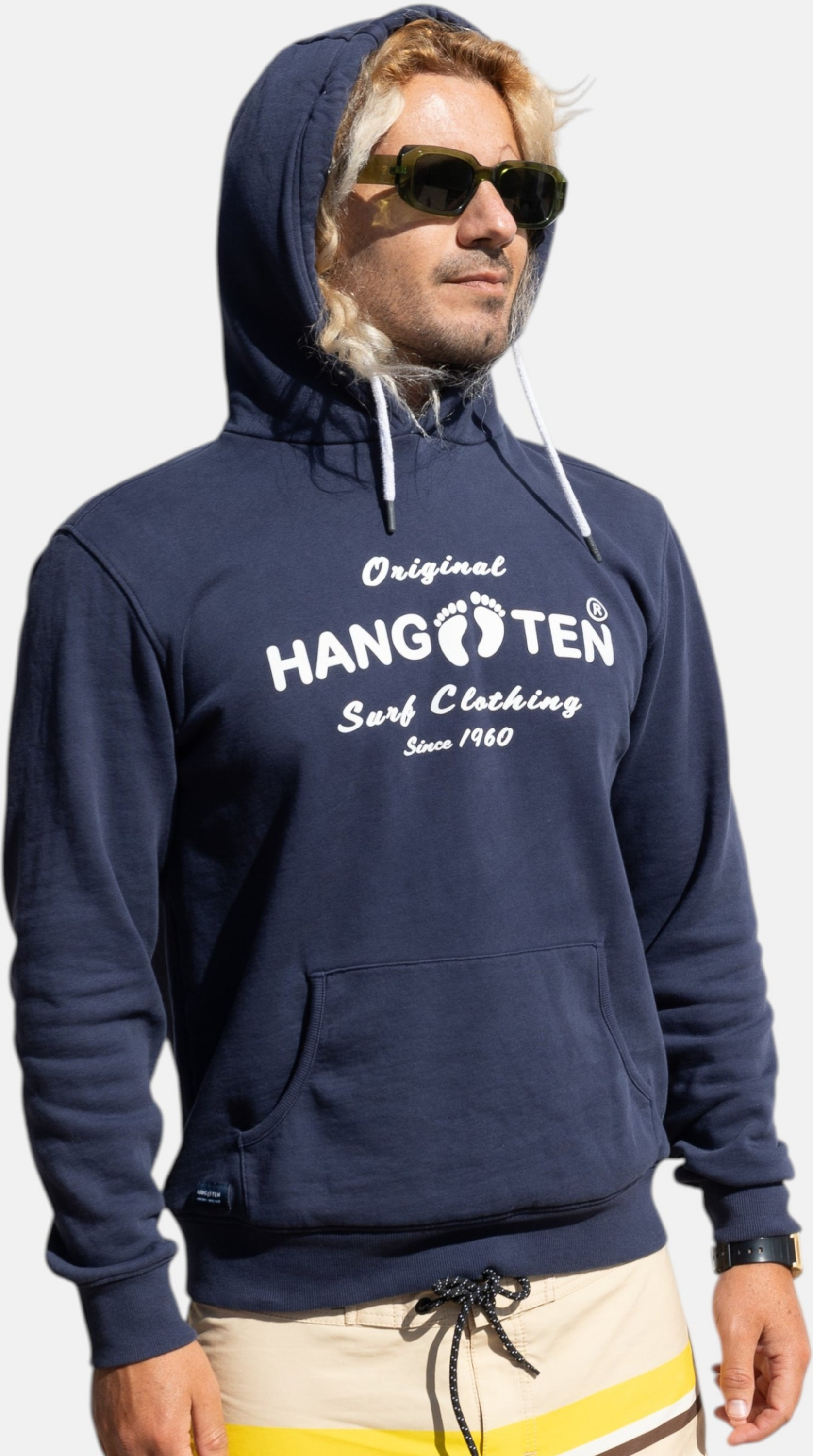 HANG TEN, Classic Logo Organic Cotton Hoodie