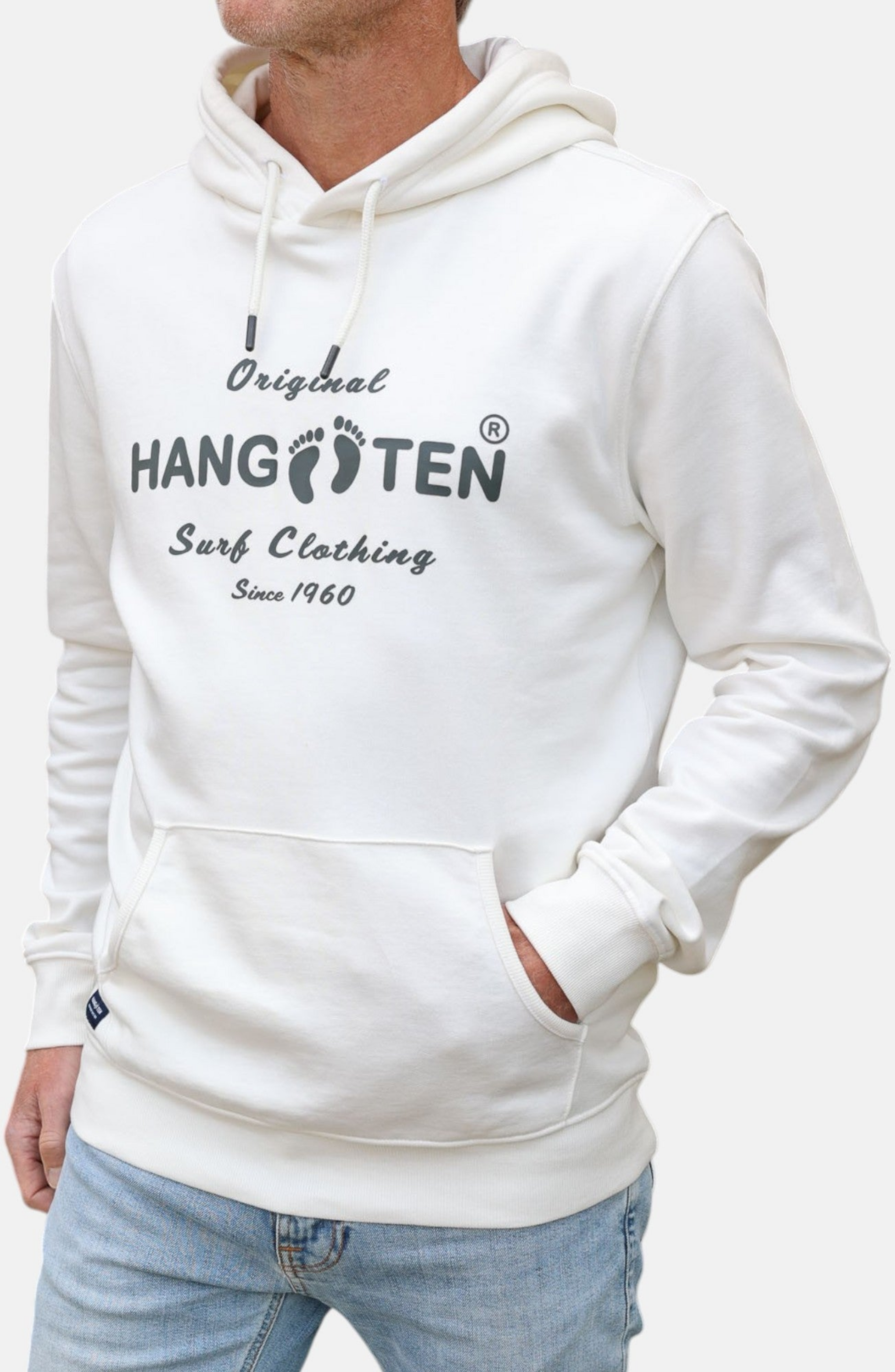 HANG TEN, Classic Logo Organic Cotton Hoodie
