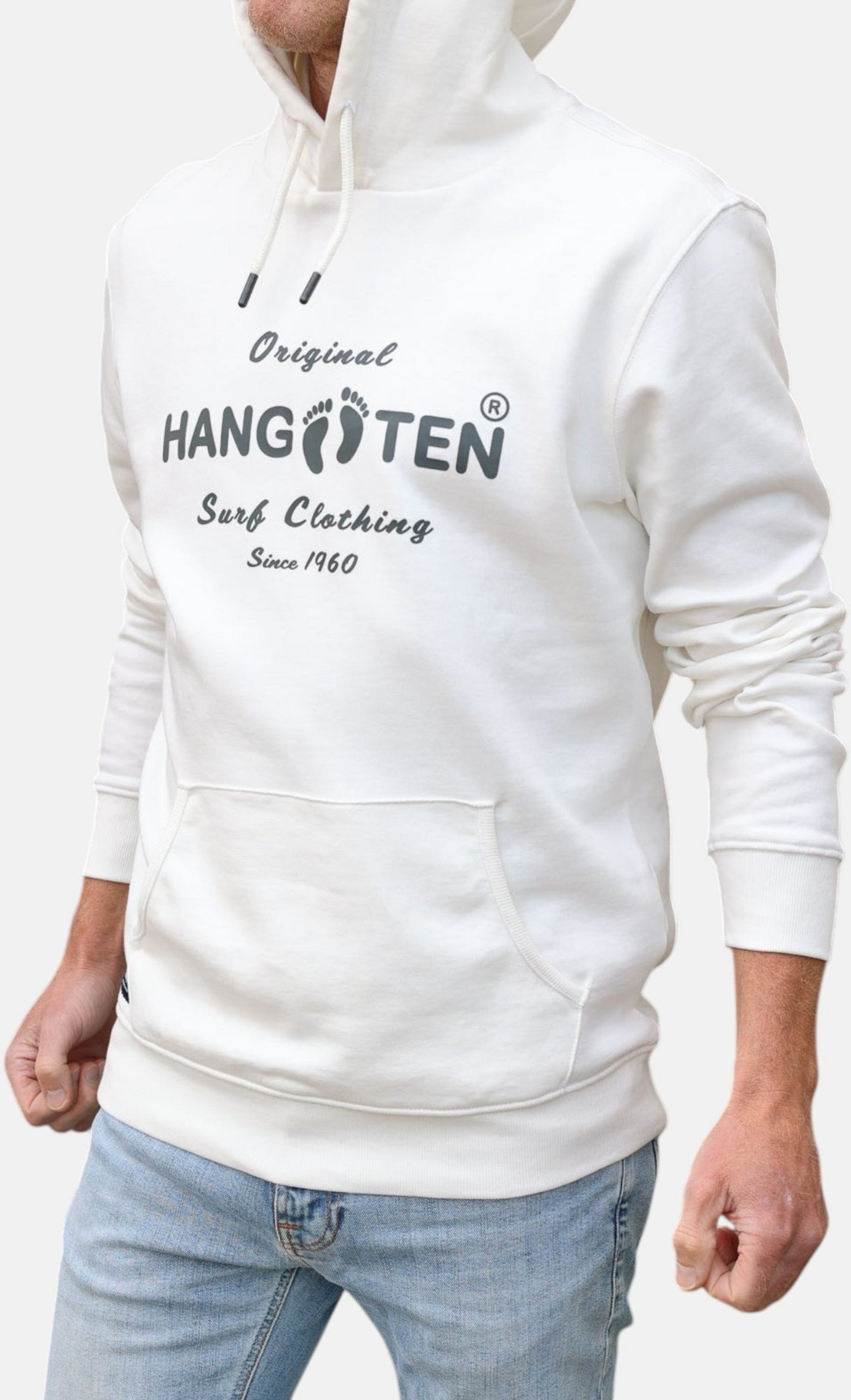 HANG TEN, Classic Logo Organic Cotton Hoodie