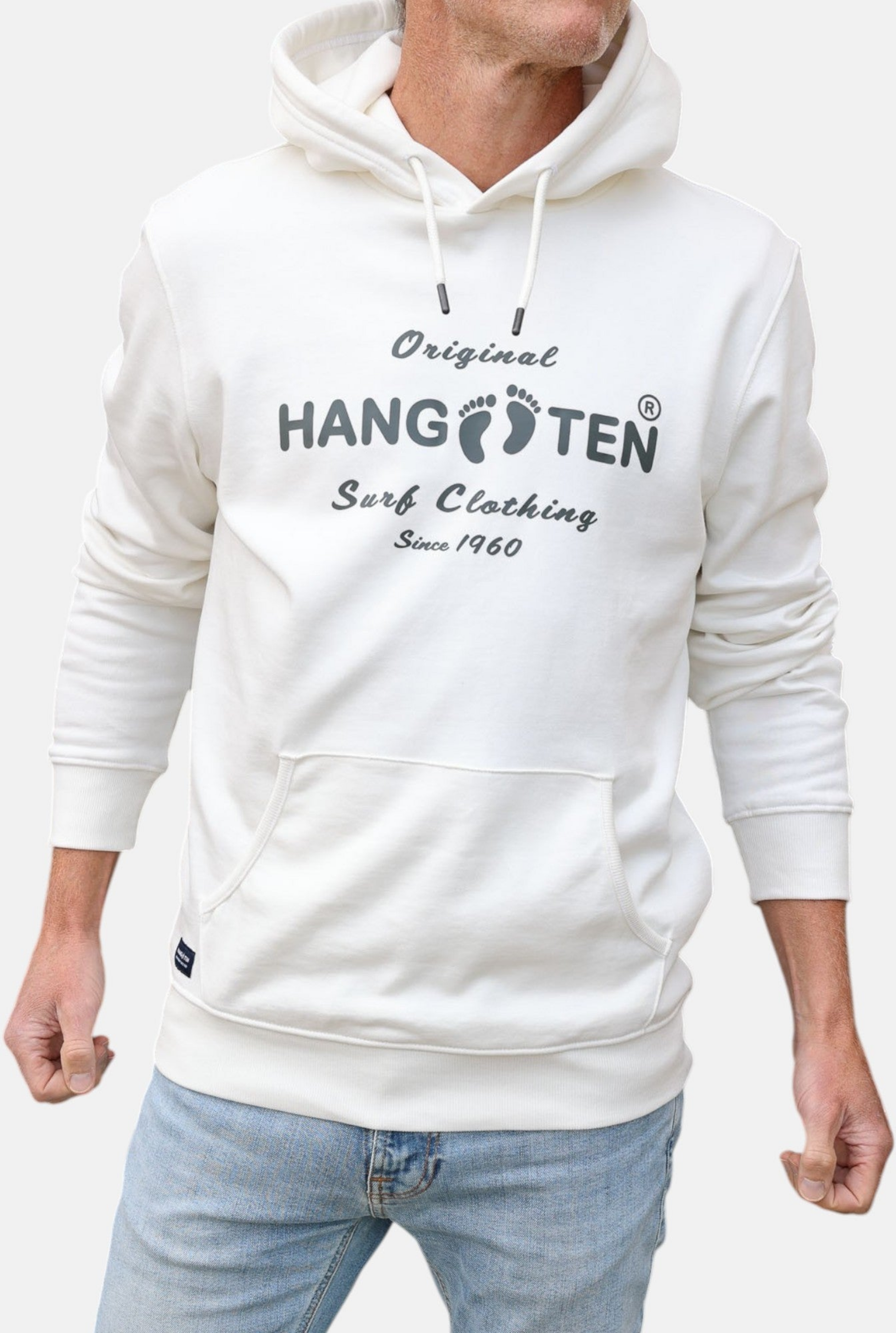 HANG TEN, Classic Logo Organic Cotton Hoodie