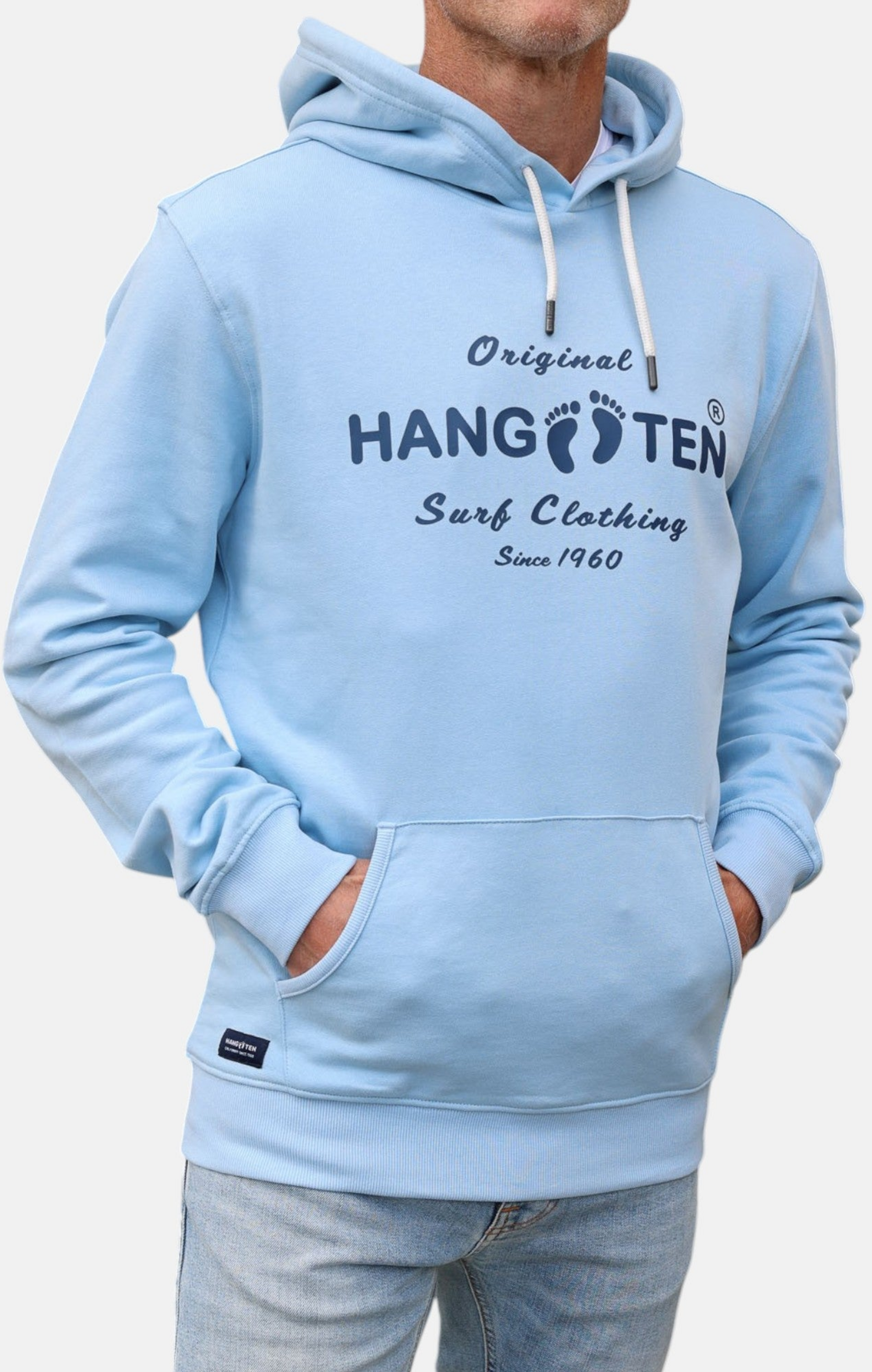 HANG TEN, Classic Logo Organic Cotton Hoodie