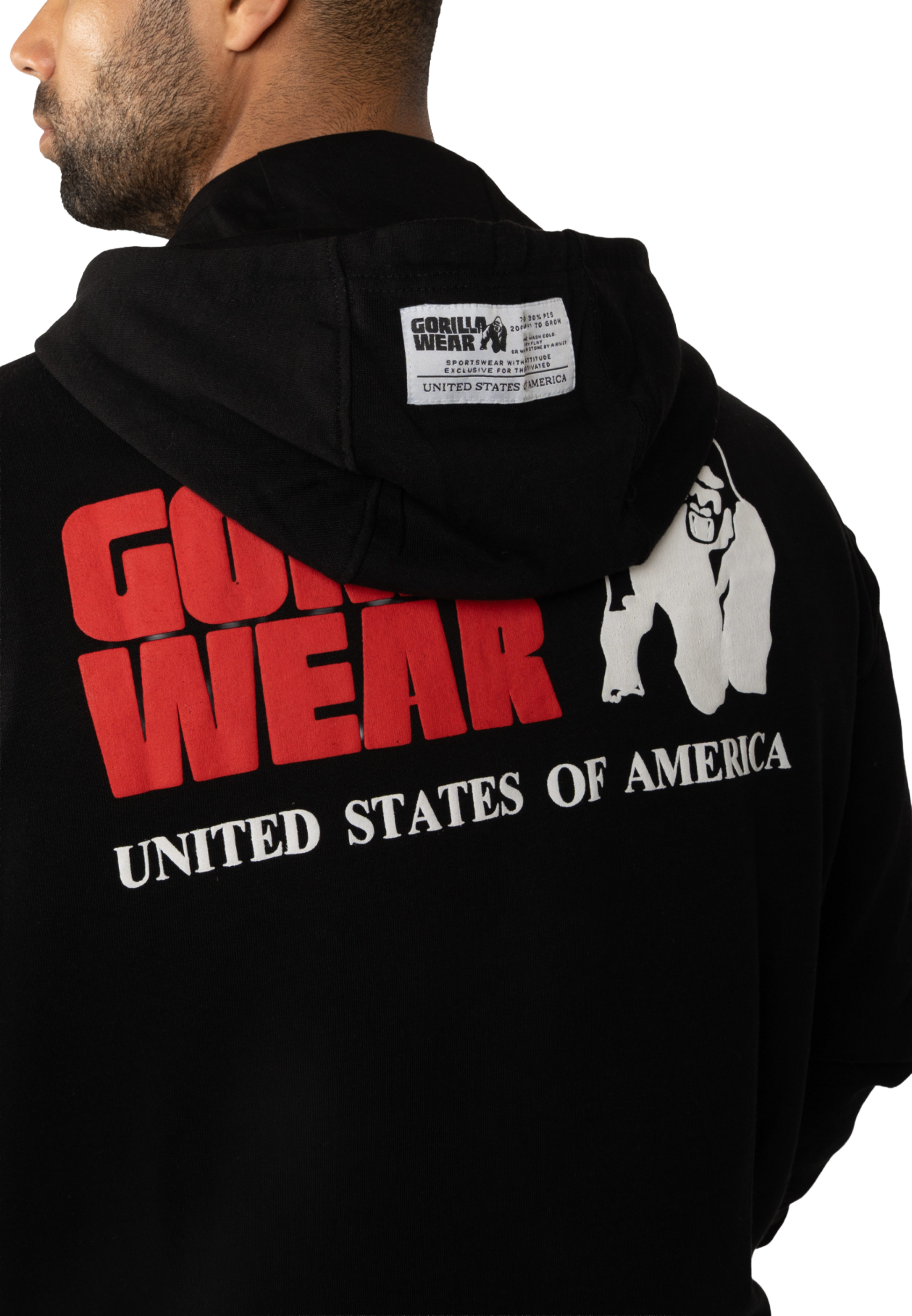 GORILLA WEAR, Classic Oversized Zipped Hoodie