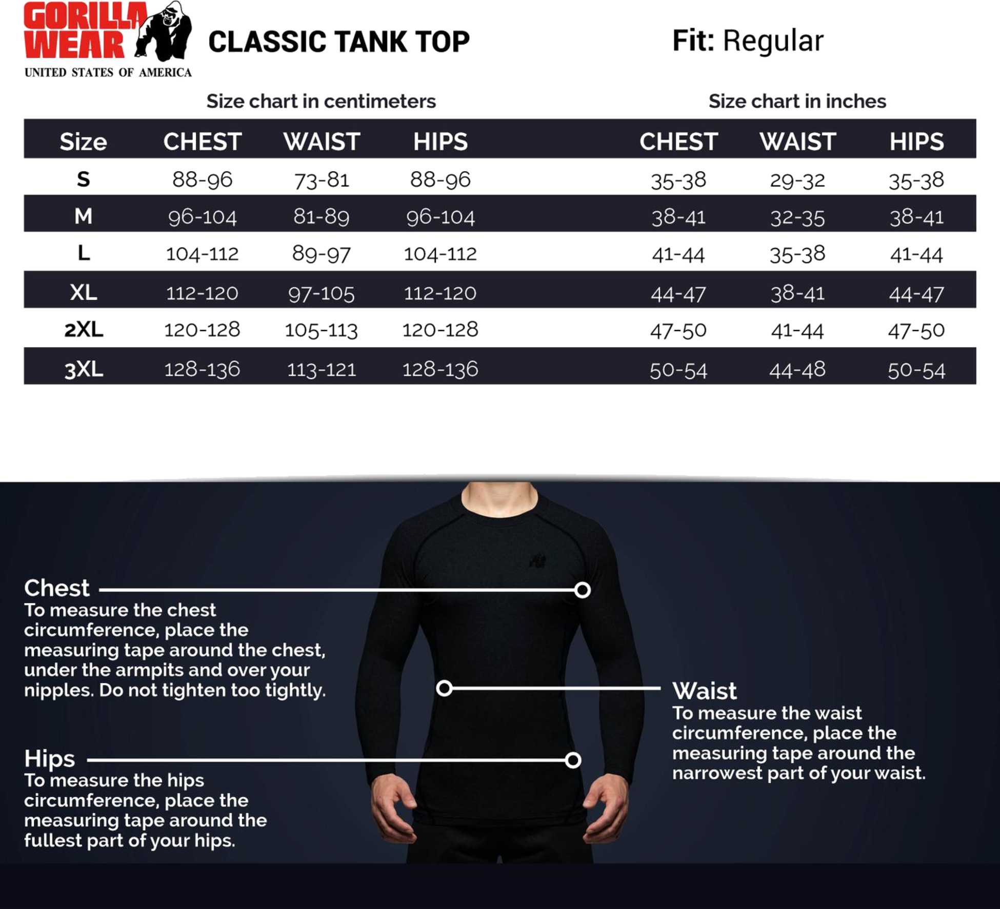 GORILLA WEAR, Classic Tank Top