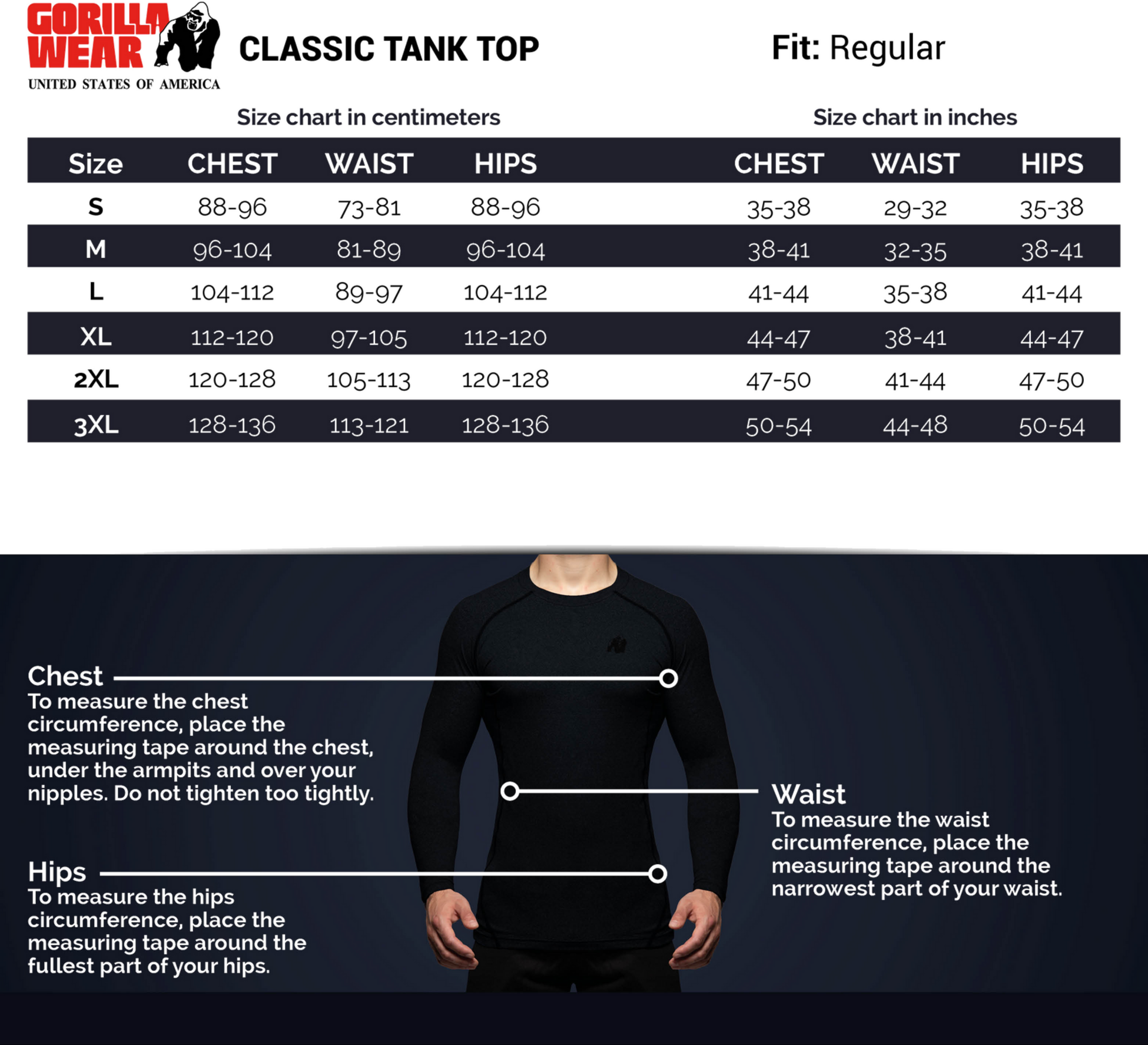 GORILLA WEAR, Classic Tank Top