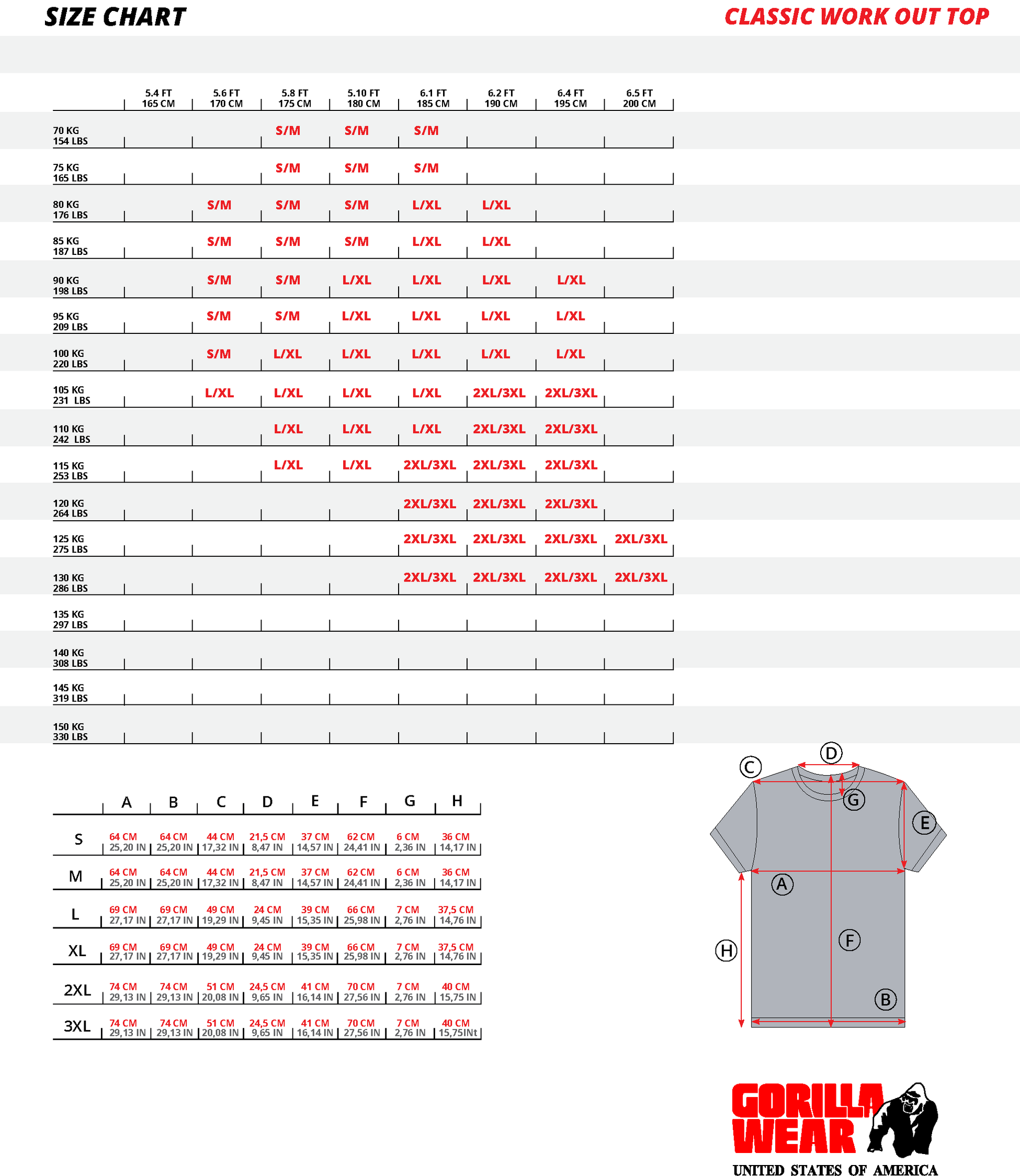 GORILLA WEAR, Classic Workout Top