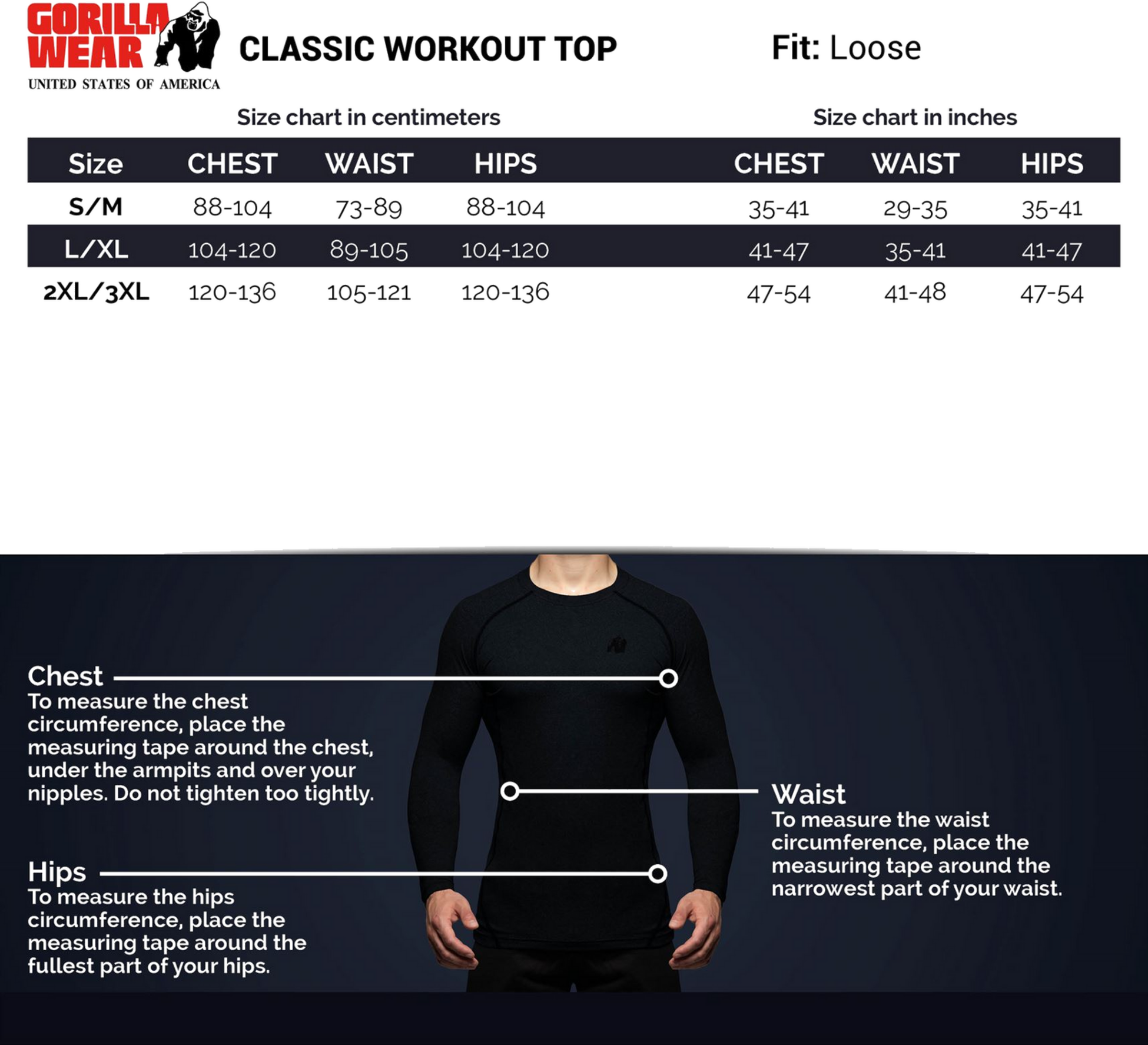 GORILLA WEAR, Classic Workout Top