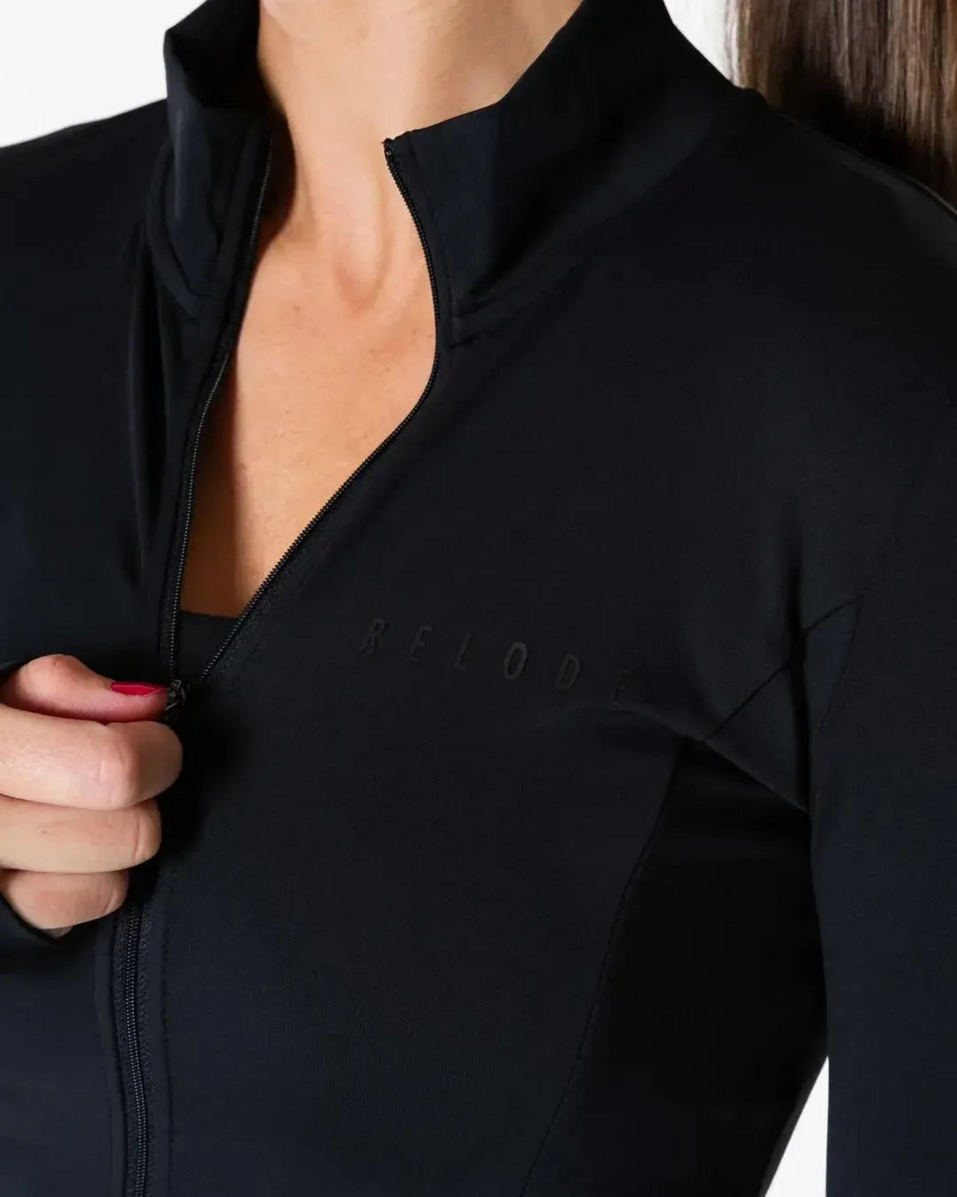 RELODE, Clean Zip Longsleeve - Svart