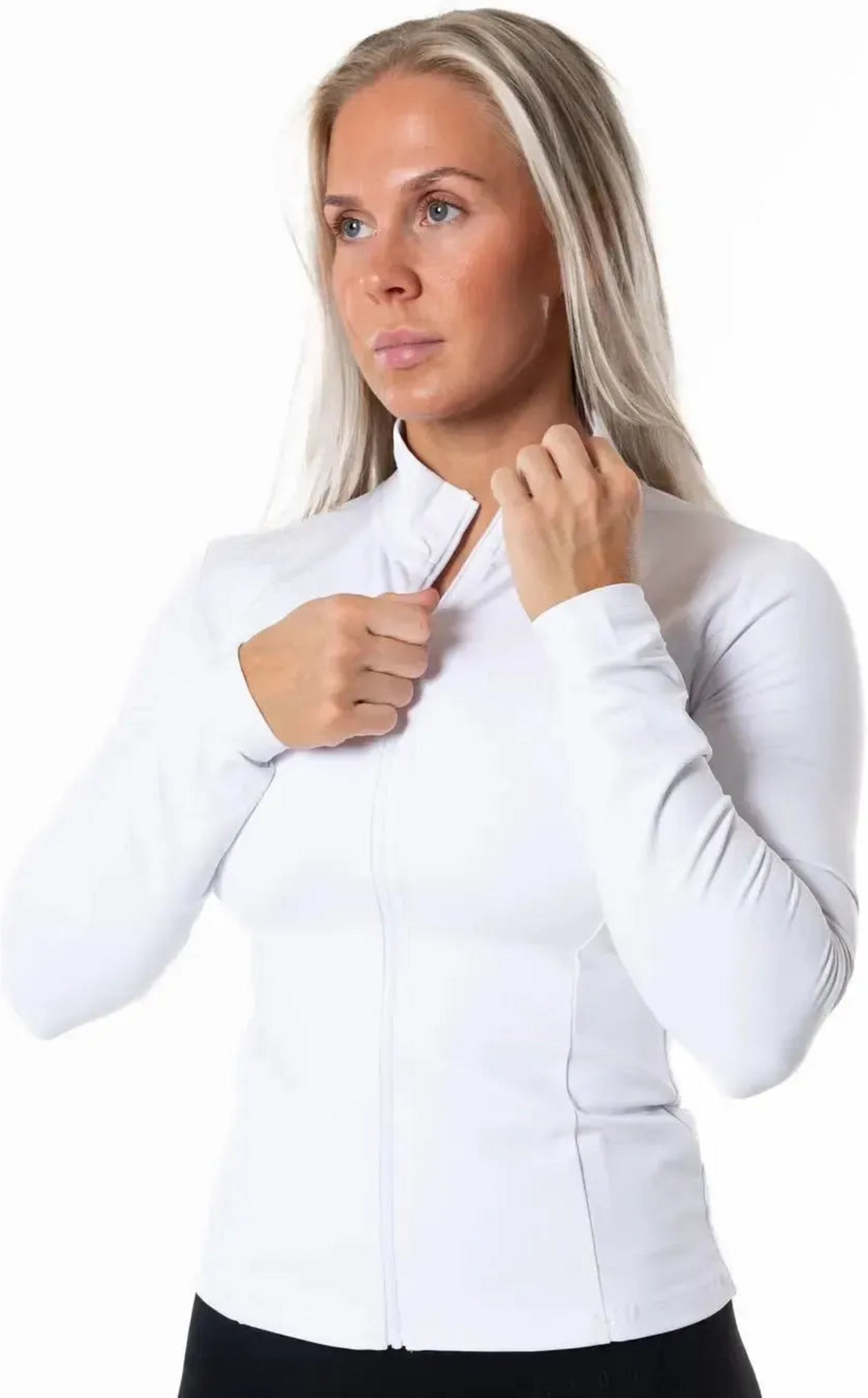 RELODE, Clean Zip Longsleeve - Vit