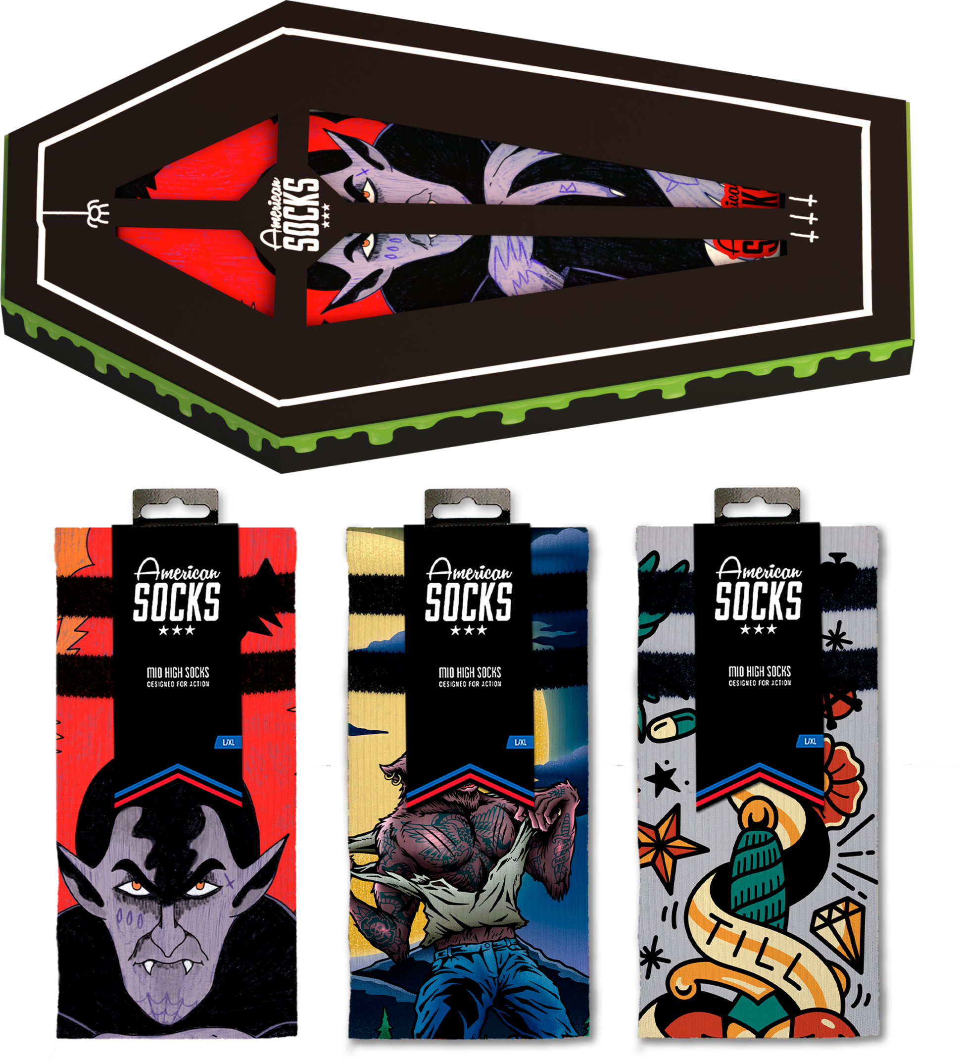 AMERICAN SOCKS, Coffin - Giftbox