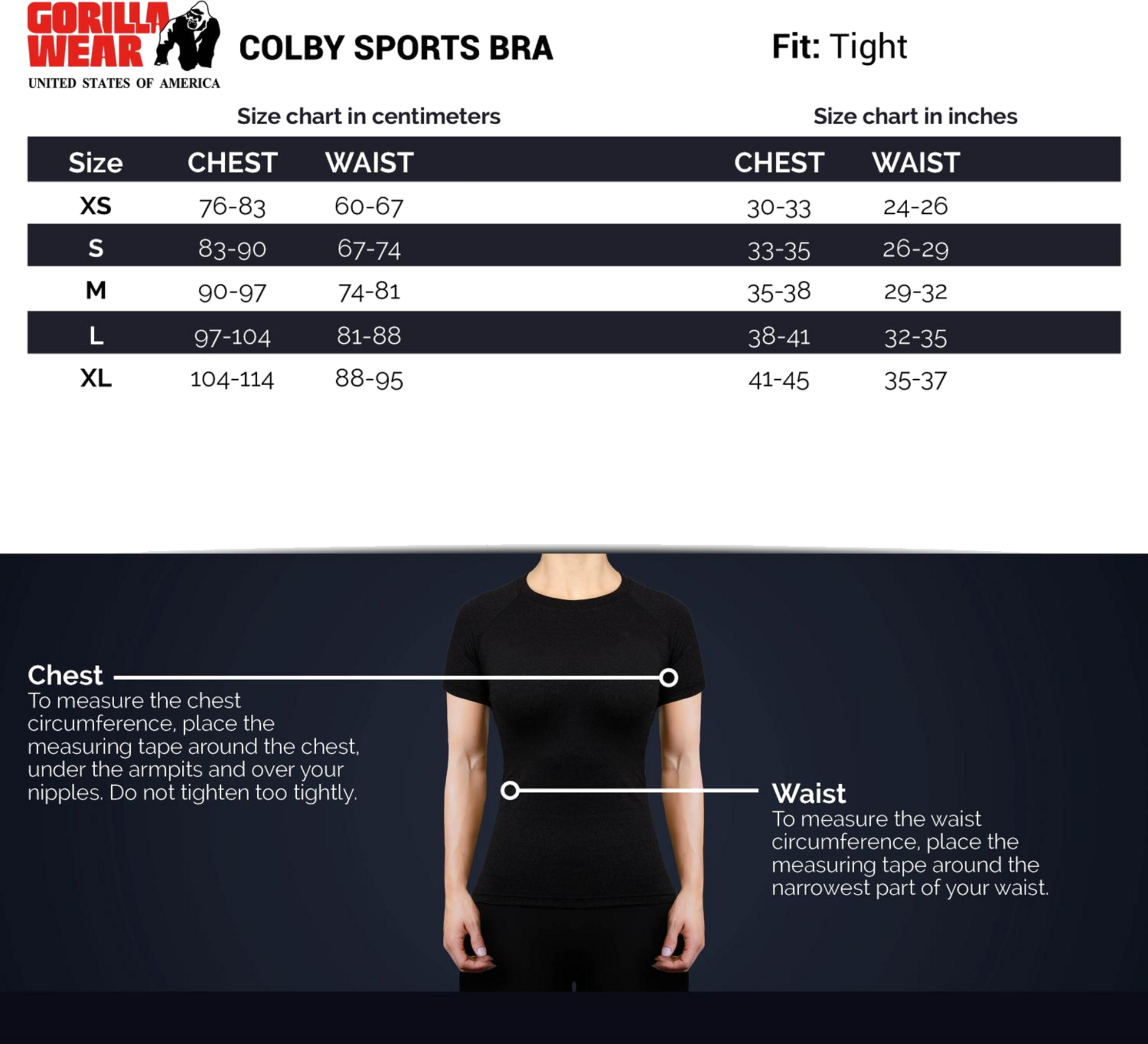 GORILLA WEAR, Colby Sports Bra