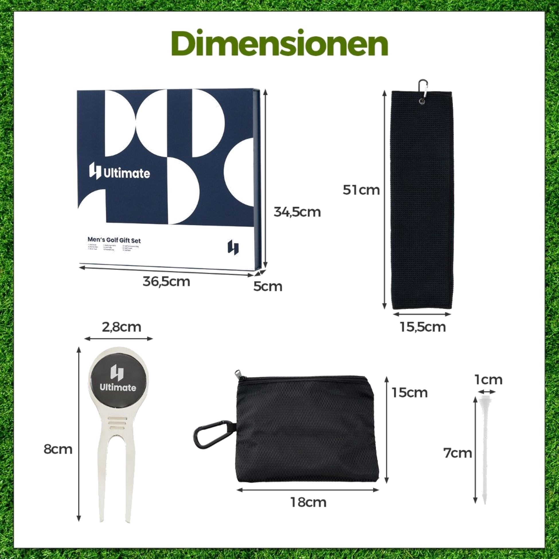 B2X, Complete Golf Gift Set For Men Golf Accessories Set Of 3 Golf Balls Golf Gift In Gift Box