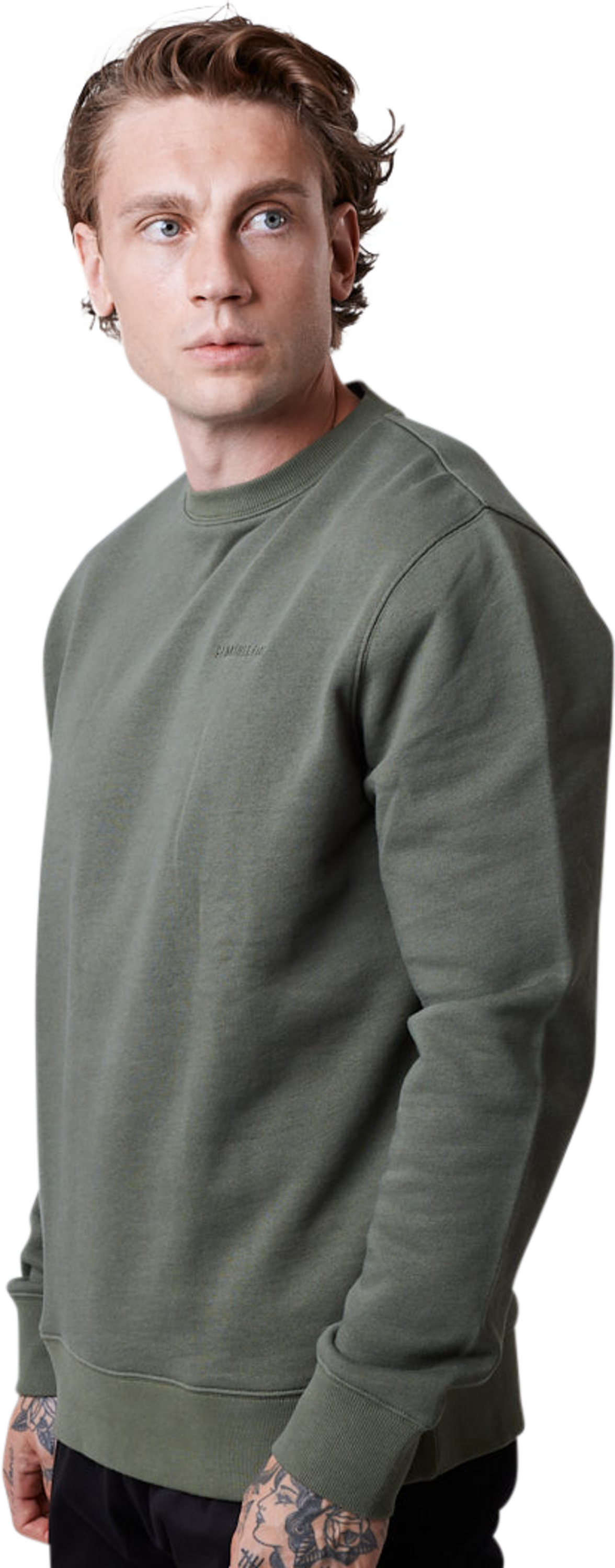 CLN ATHLETICS, Core Crewneck Men Moss Green