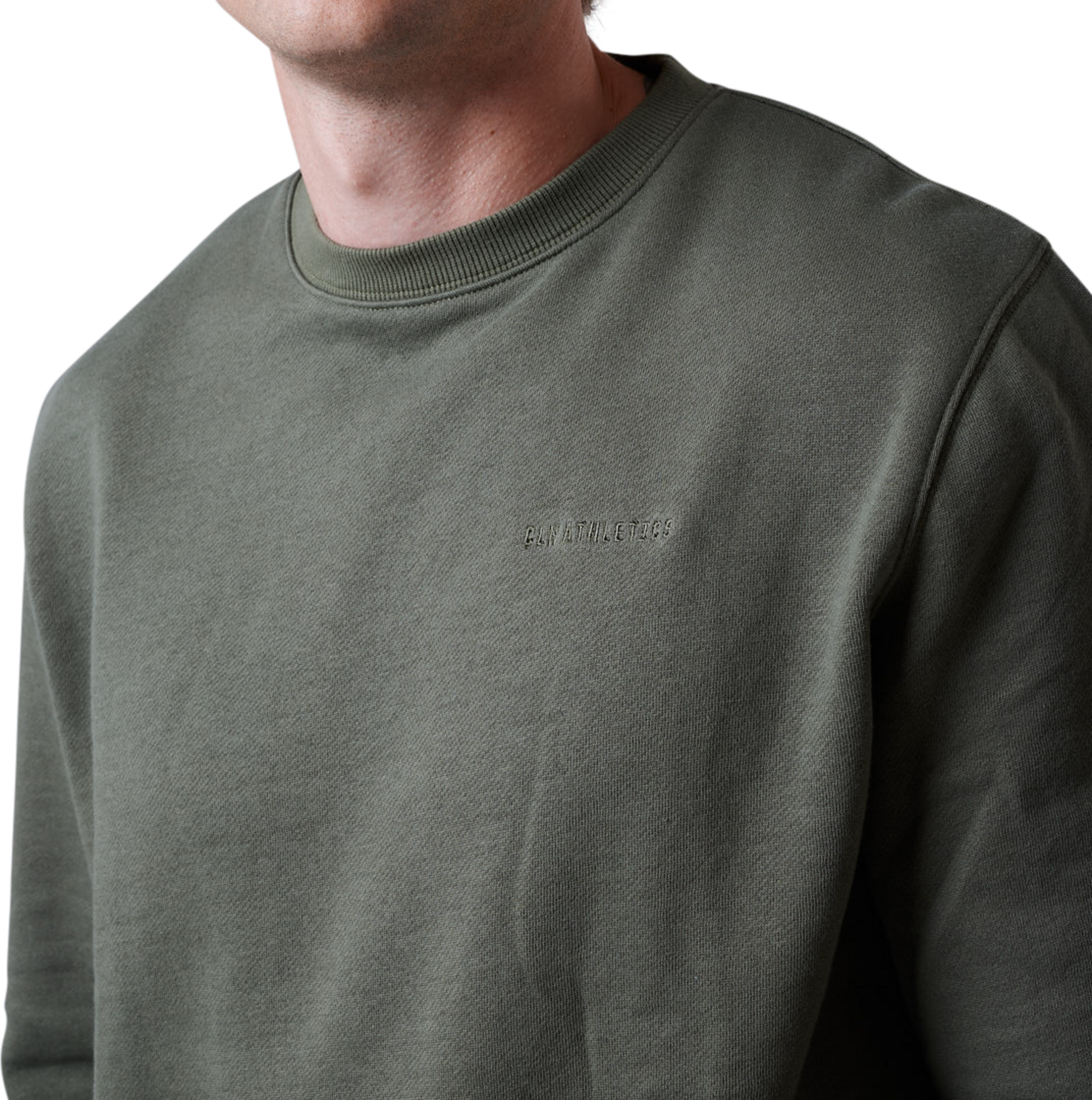 CLN ATHLETICS, Core Crewneck Men Moss Green